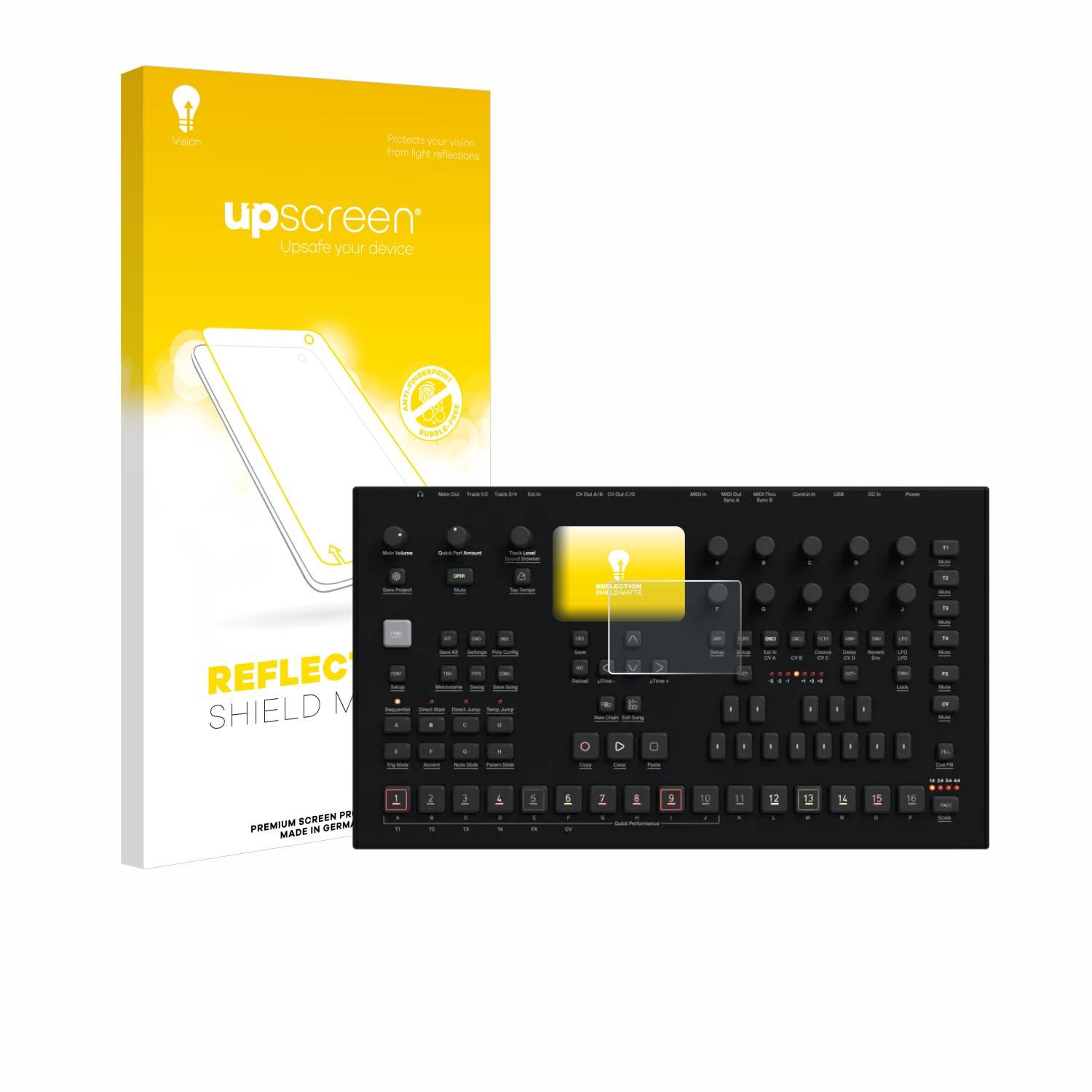 upscreen Reflection Shield Matt Schutzfolie für Elektron Analog Four MKII