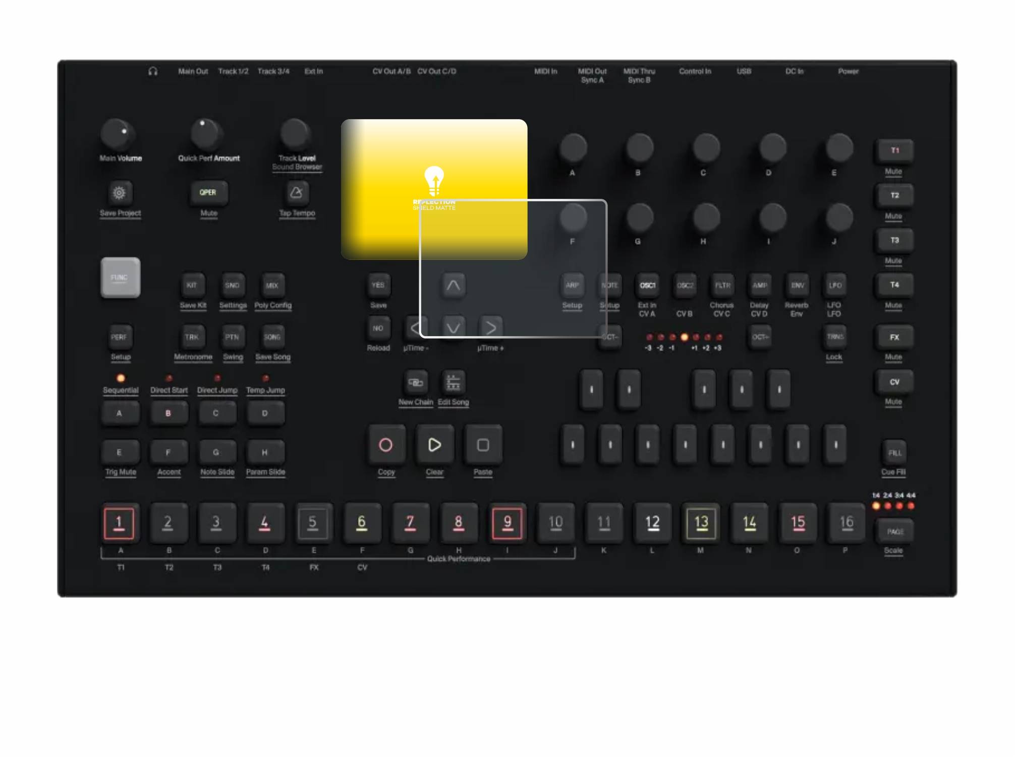 upscreen Reflection Shield Matt Schutzfolie für Elektron Analog Four MKII