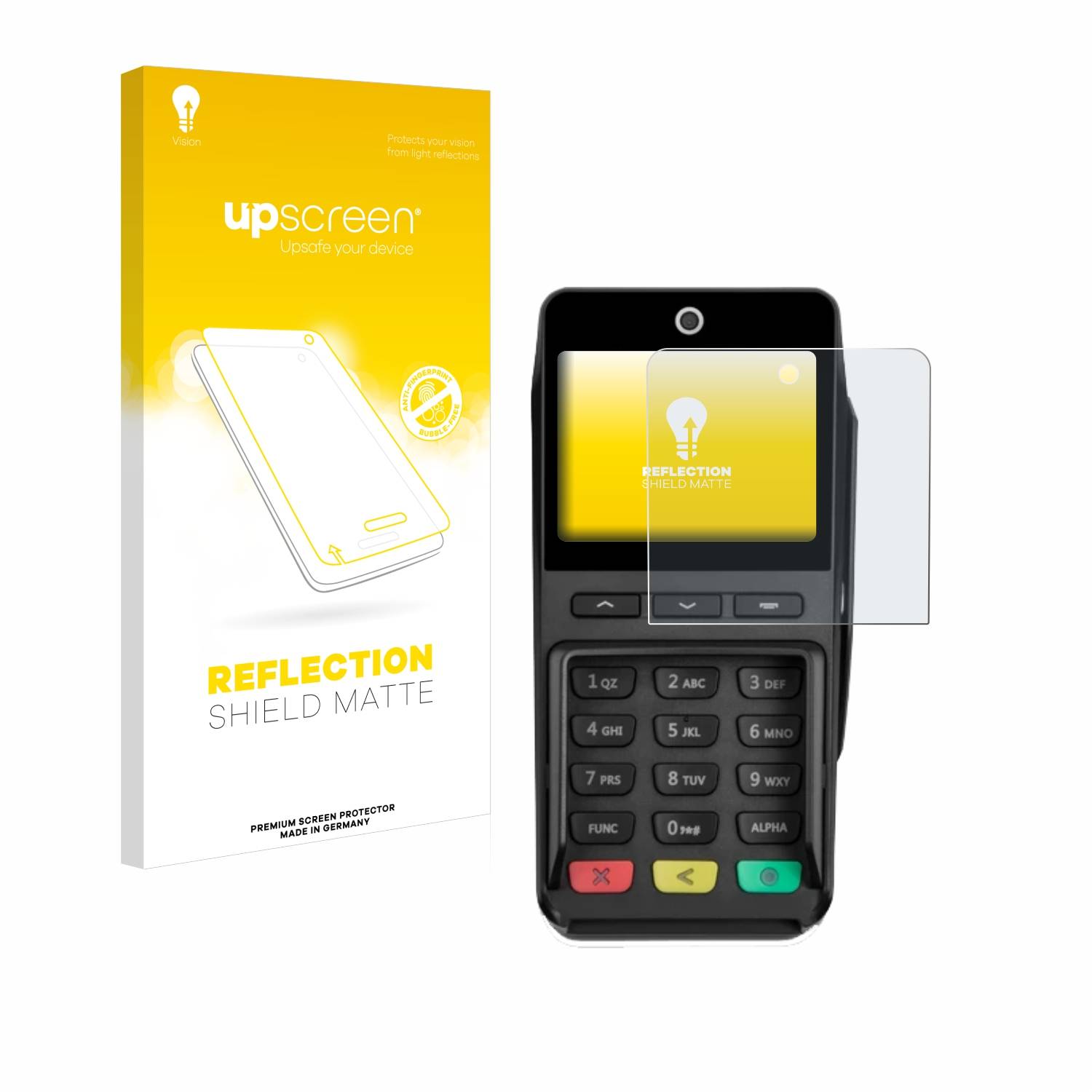 upscreen Reflection Shield Matt Schutzfolie für Pax Q25 Pinpad