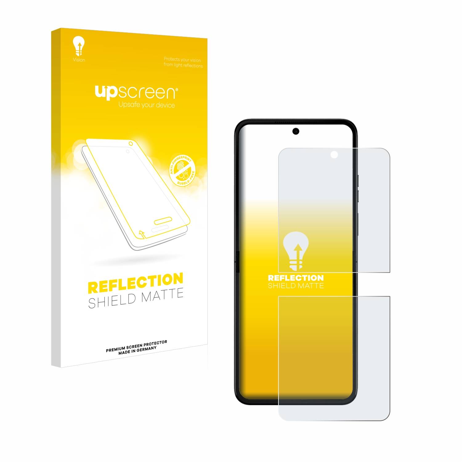 upscreen Reflection Shield Matt Schutzfolie für Motorola Razr 50