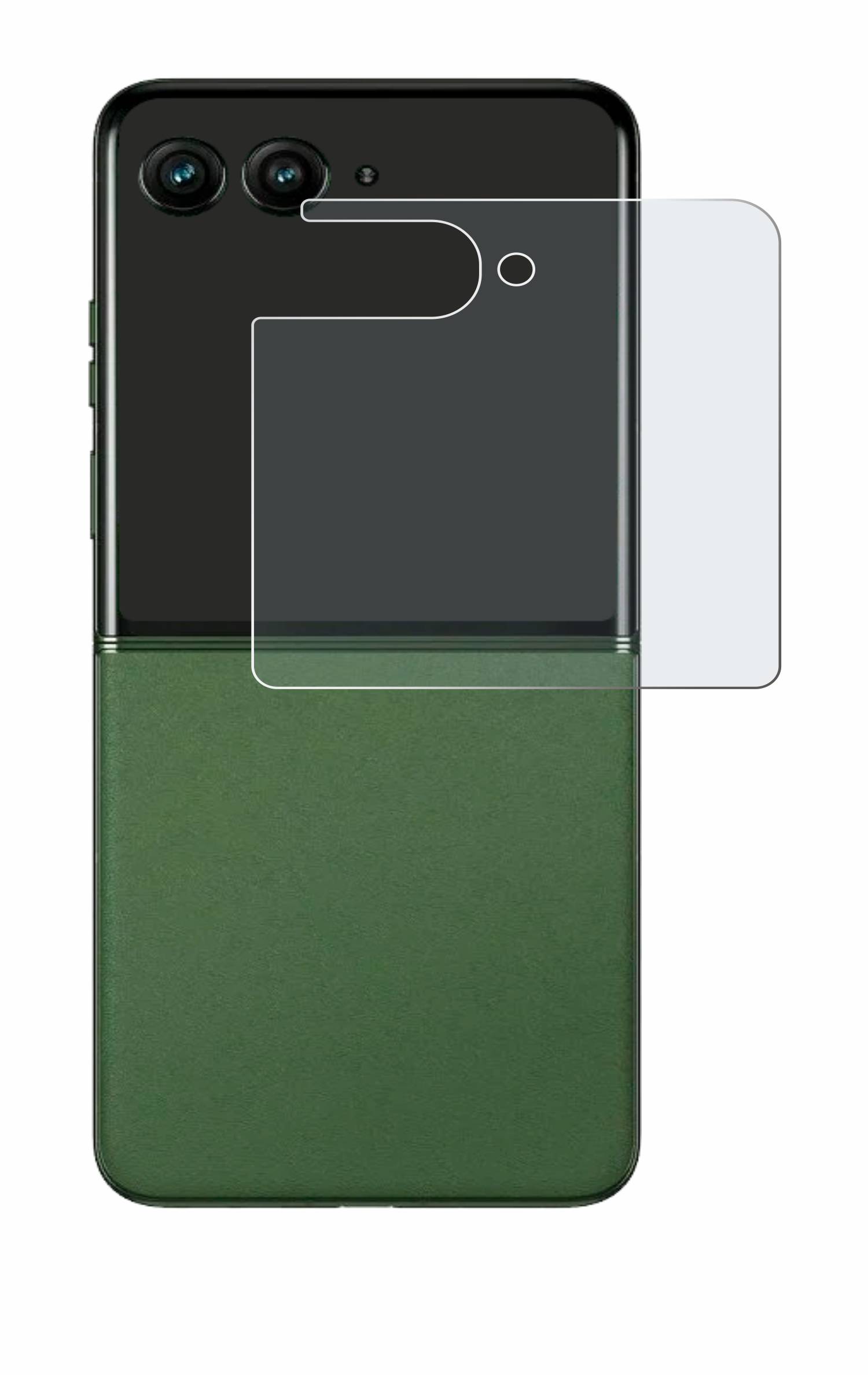 upscreen Reflection Shield Matt Schutzfolie für Motorola Razr 50 (Hinteres Display)