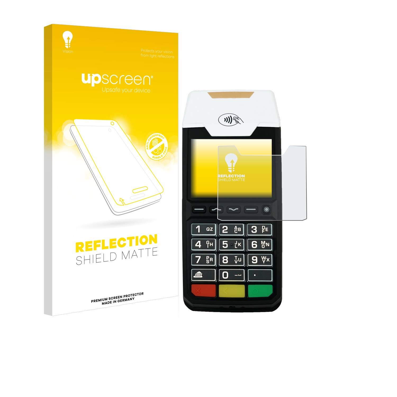 upscreen Reflection Shield Matt Schutzfolie für ingenico Tetra Desk/2600