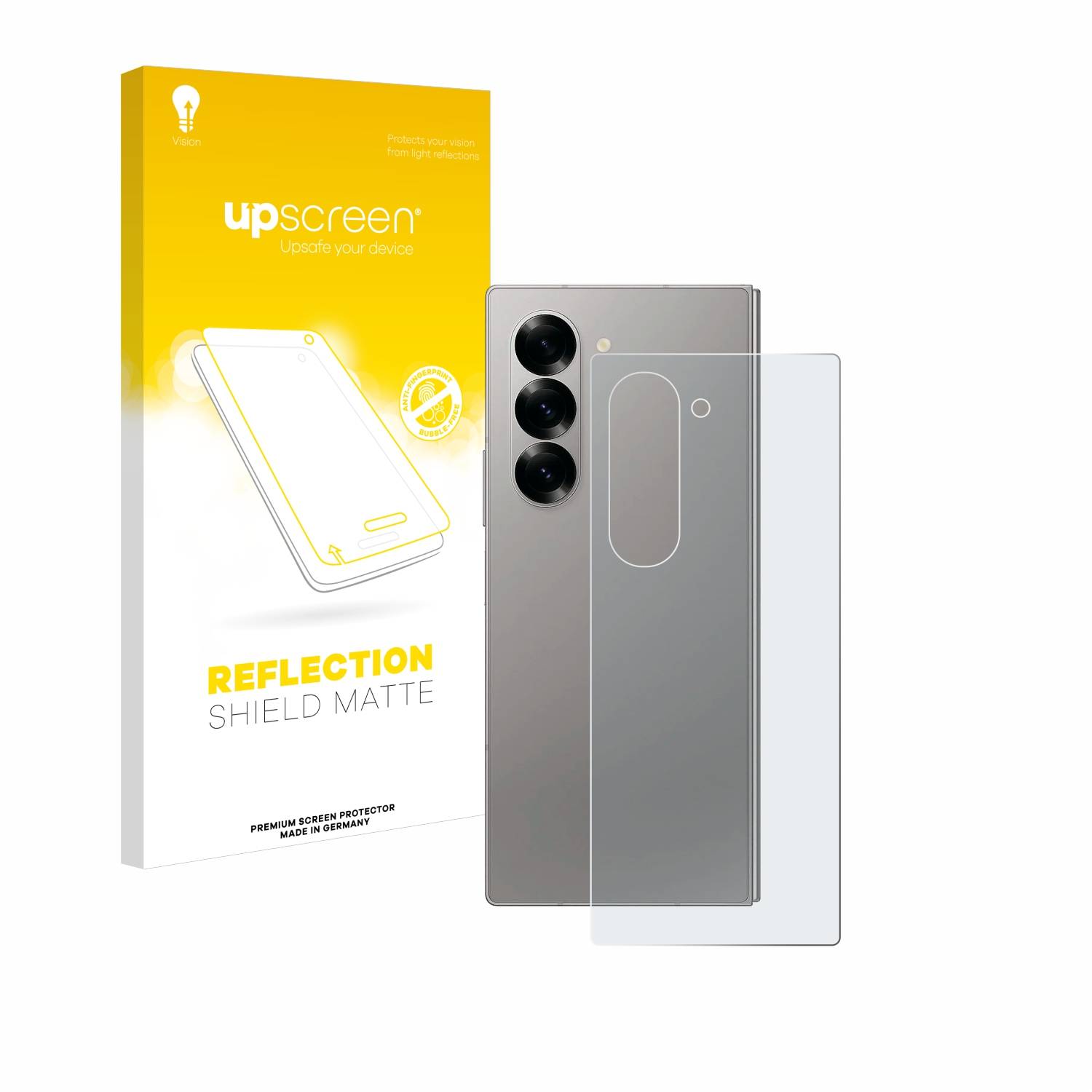 upscreen Reflection Shield Matt Schutzfolie für Samsung Galaxy Z Fold 6 5G (Rückseite)