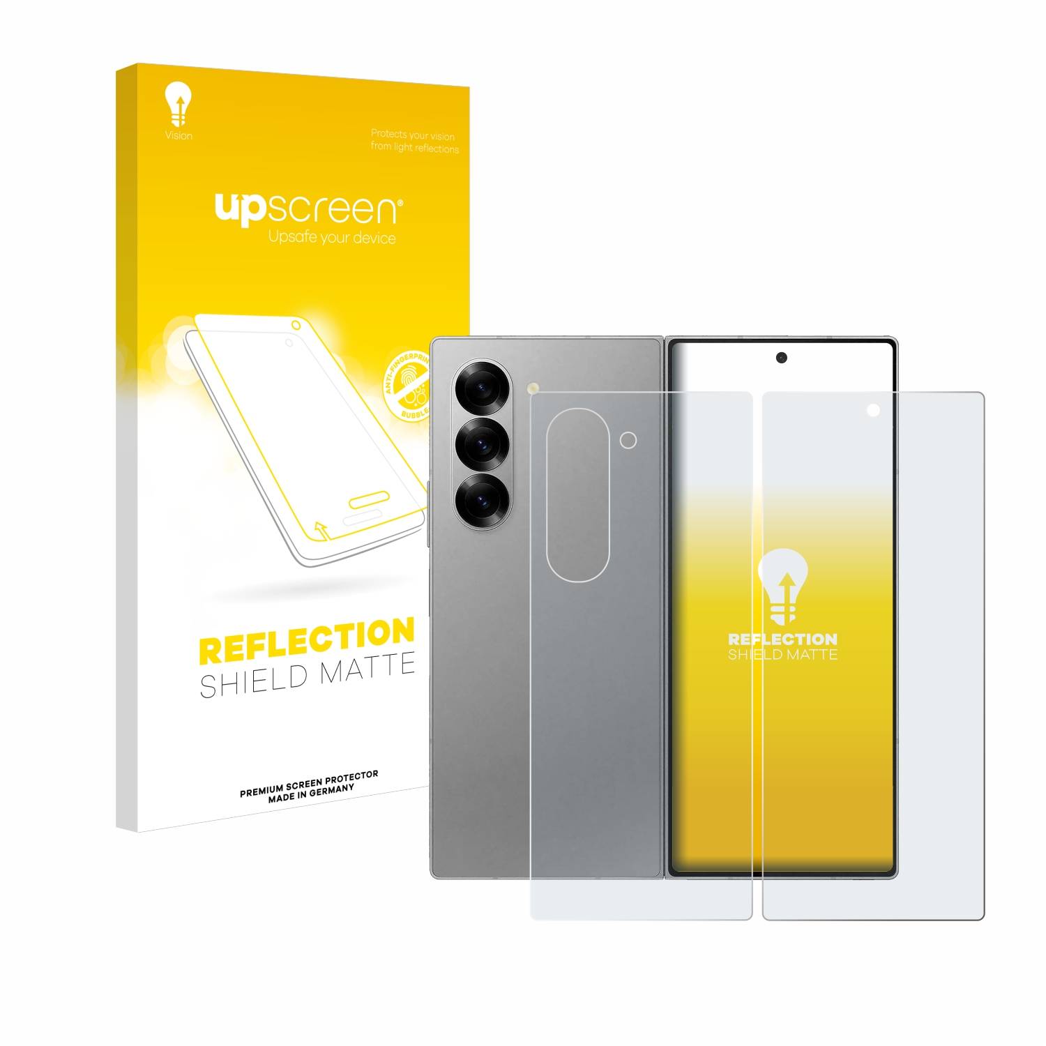 upscreen Reflection Shield Matt Schutzfolie für Samsung Galaxy Z Fold 6 5G (Display+Rückseite)