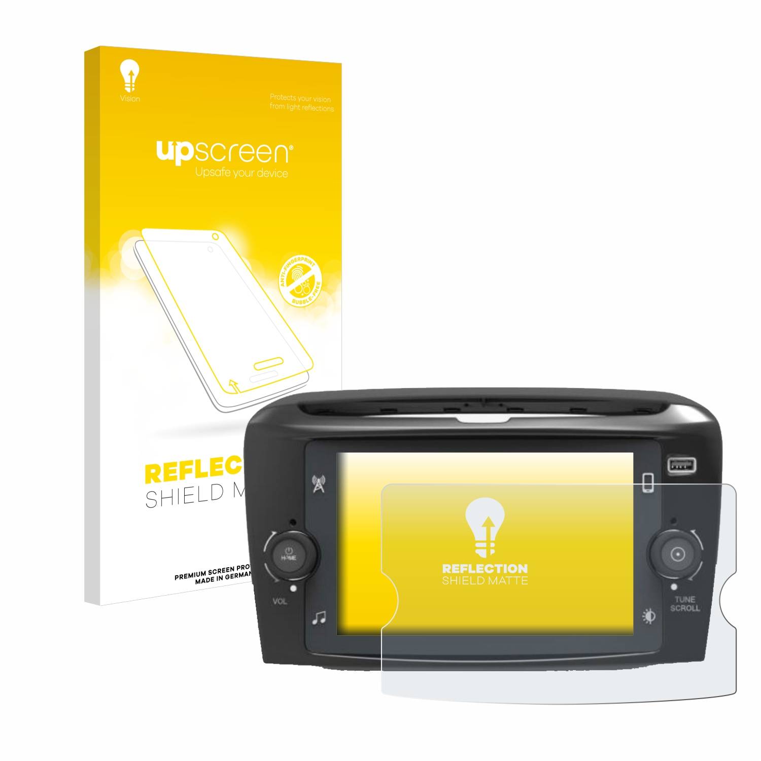 upscreen Reflection Shield Matt Schutzfolie für Lancia Ypsilon 7