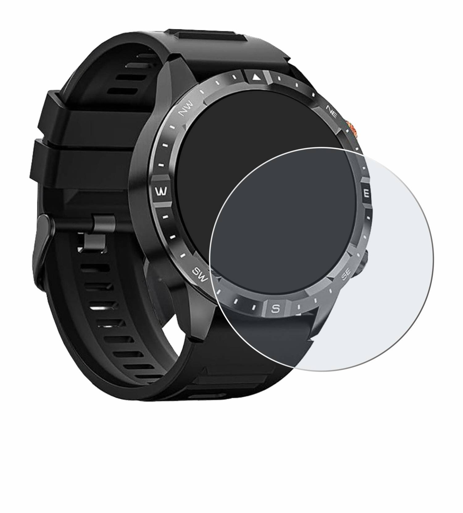 upscreen Reflection Shield Matt Schutzfolie für Sanorum Smartwatch 1.43