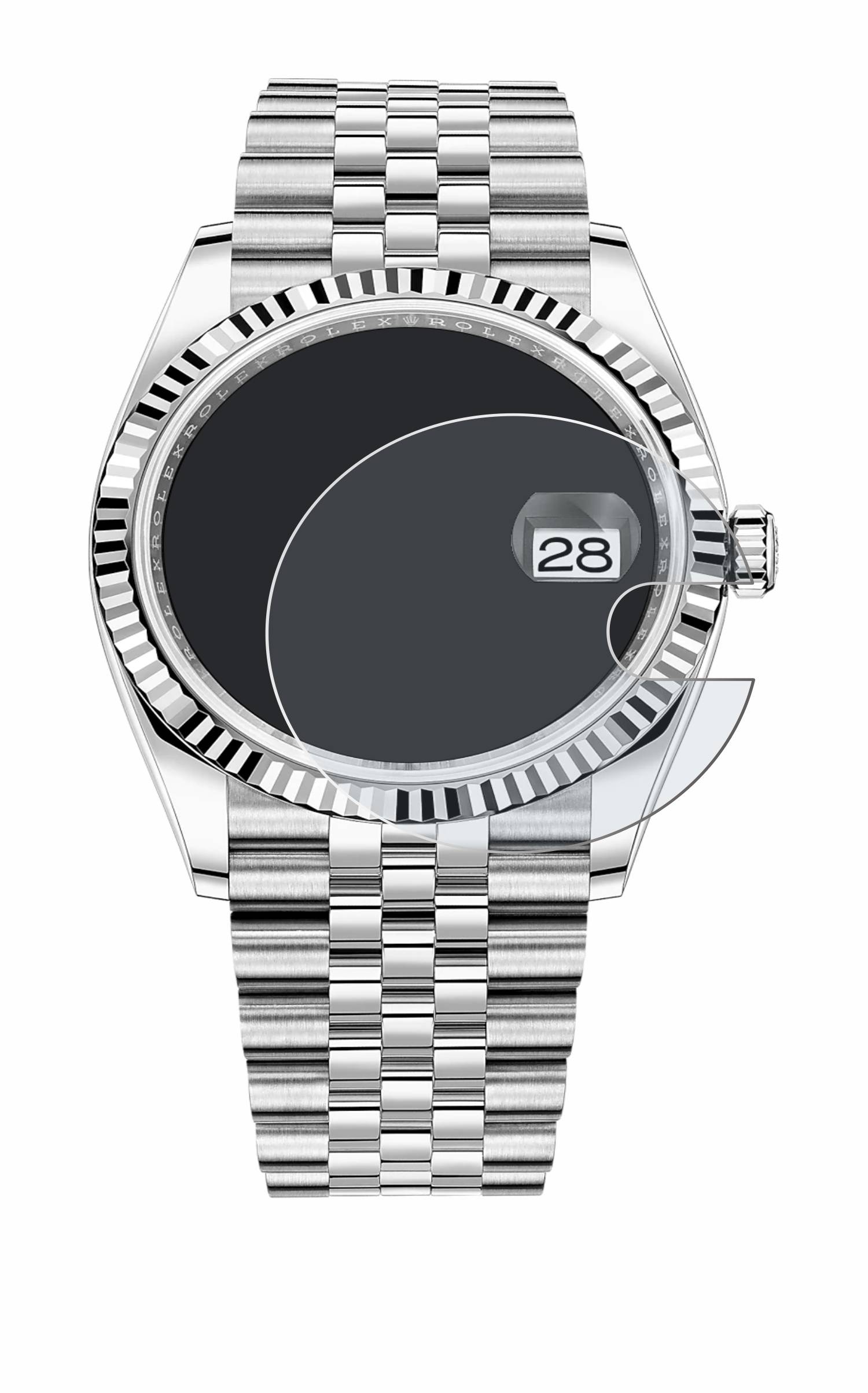 upscreen Reflection Shield Matt Schutzfolie für Rolex Oyster Perpetual Datejust 36