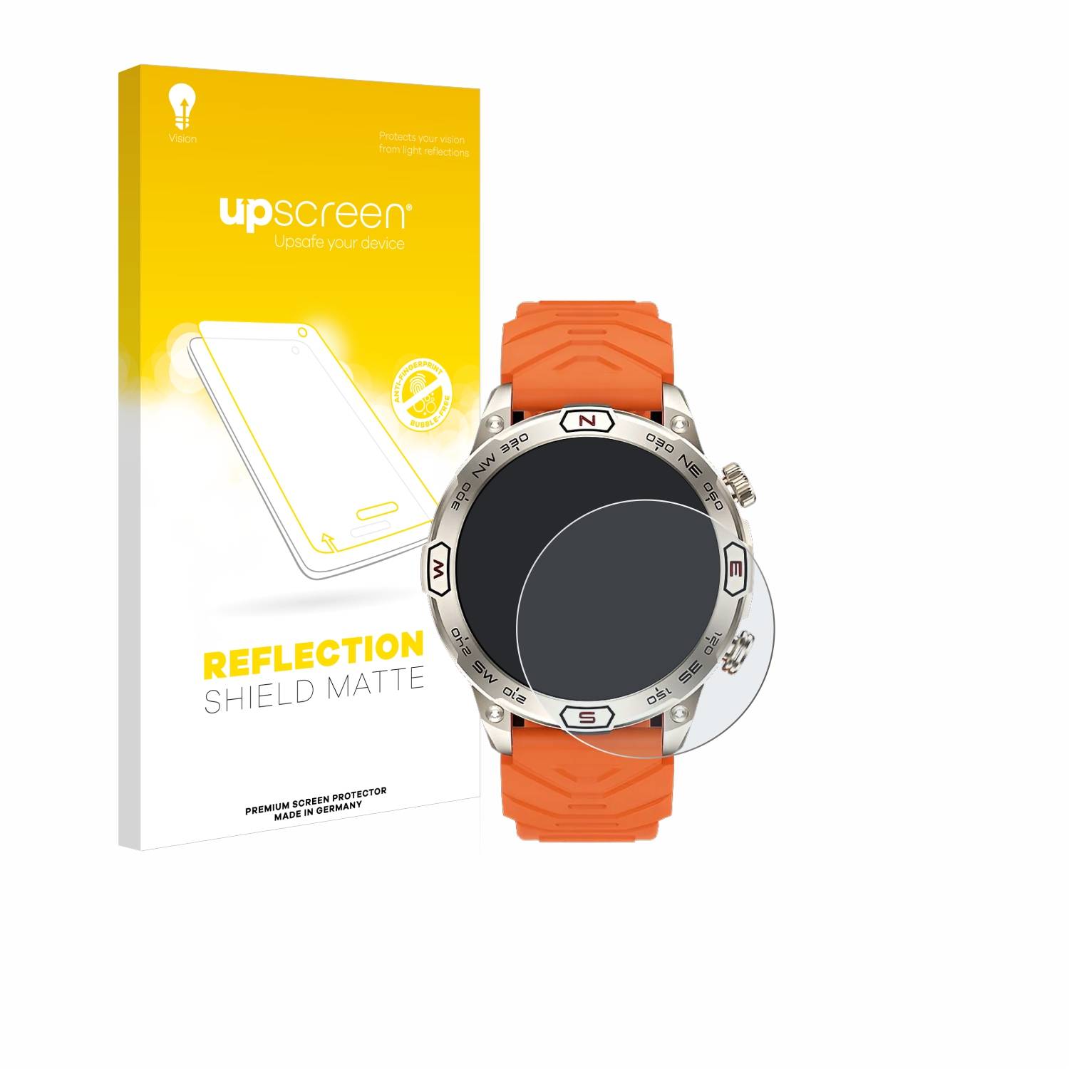 upscreen Reflection Shield Matt Schutzfolie für Bytelike Smartwatch 1.43