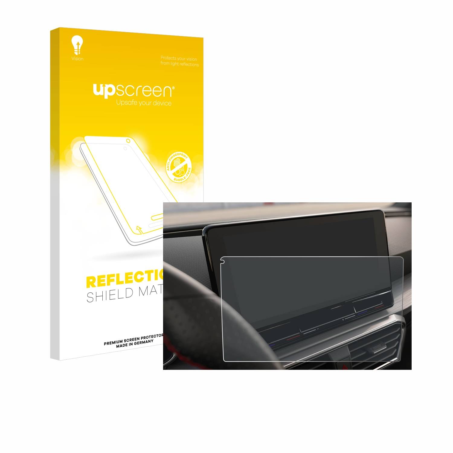 upscreen Reflection Shield Matt Schutzfolie für Seat Leon Mk3l 9