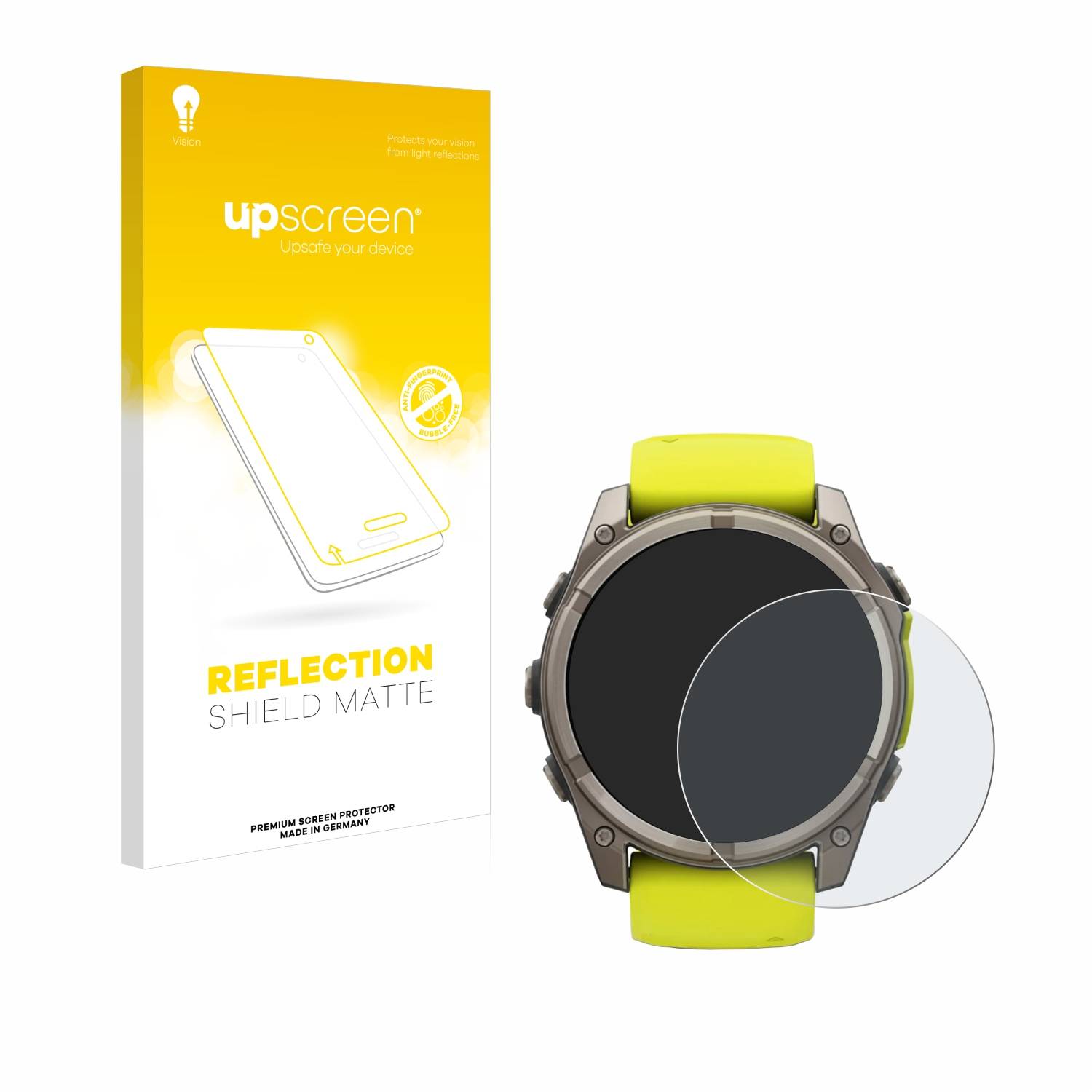upscreen Reflection Shield Matt Schutzfolie für Garmin Fenix 8 Solar (51 mm)