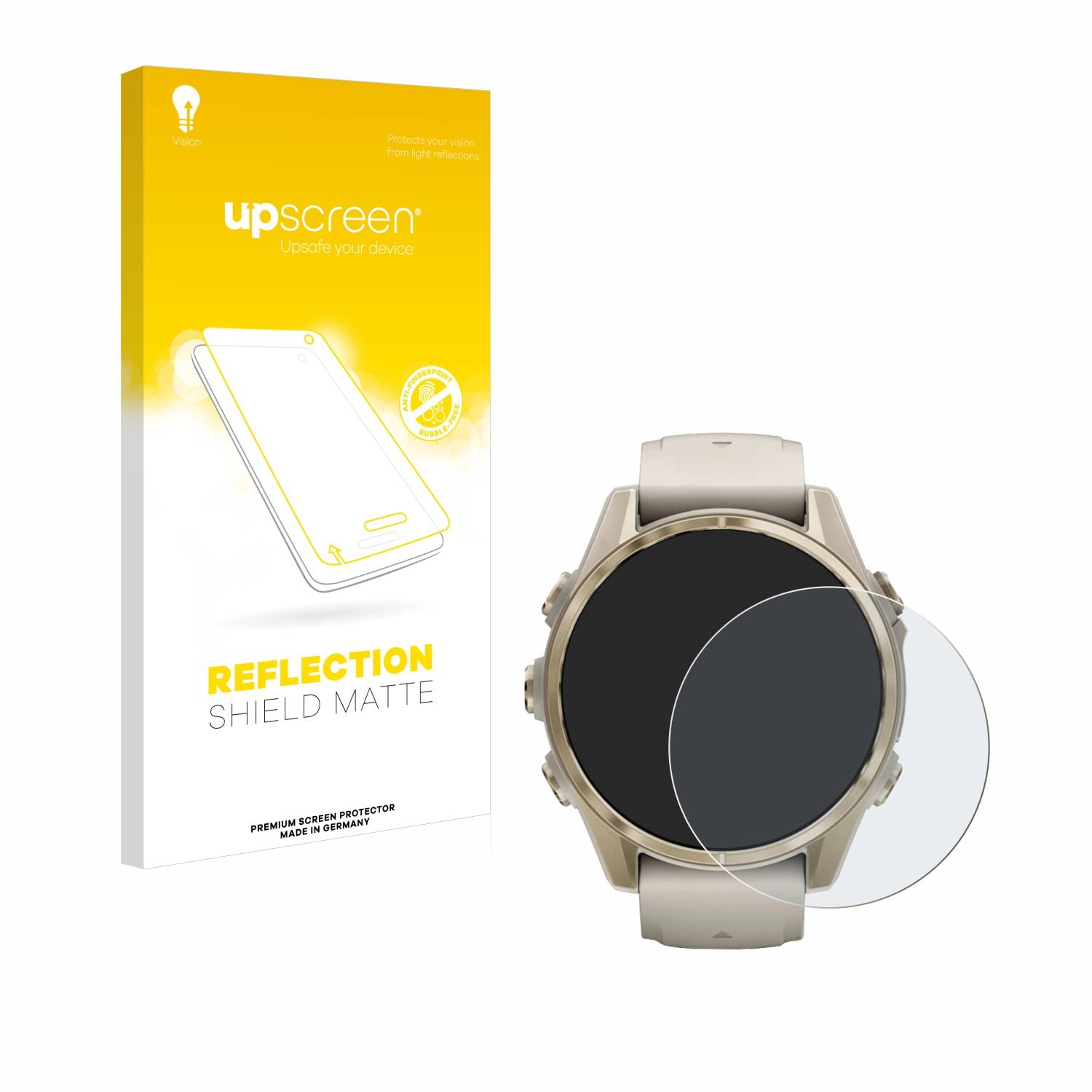 upscreen Reflection Shield Matt Schutzfolie für Garmin Fenix 8 (43 mm)