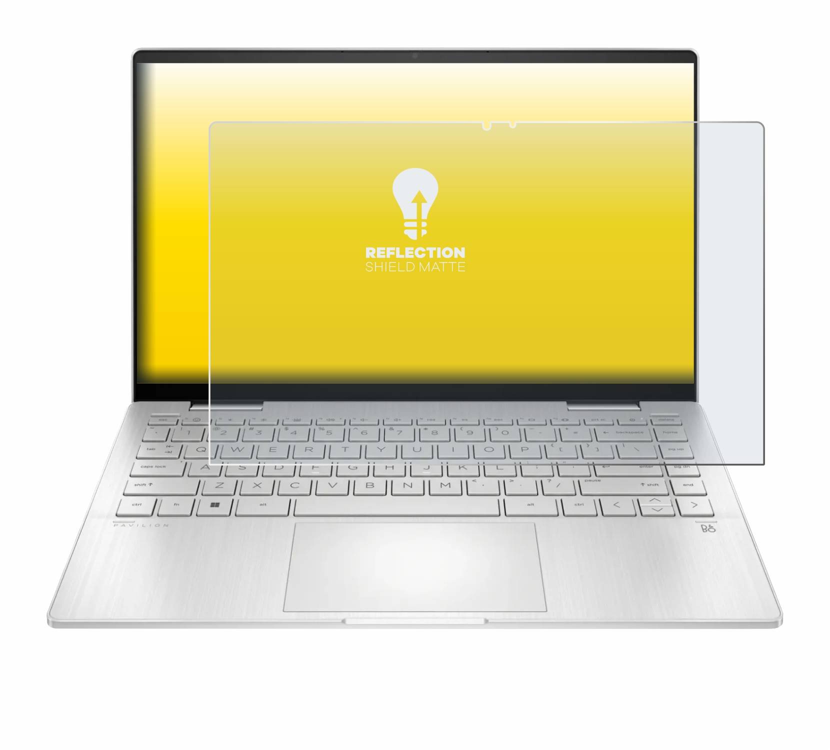 upscreen Reflection Shield Matt Schutzfolie für HP Pavilion x360 14-ek2154ng 14