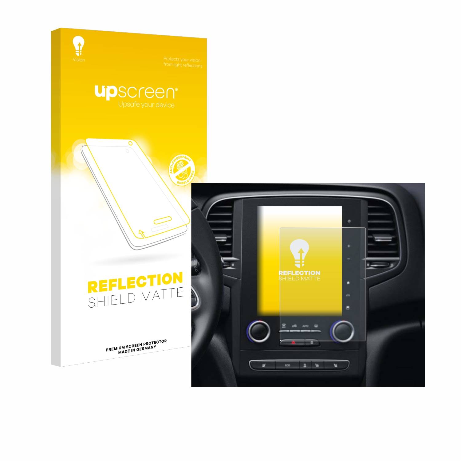 upscreen Reflection Shield Matt Schutzfolie für Renault Scenic IV RLINK-2 2018