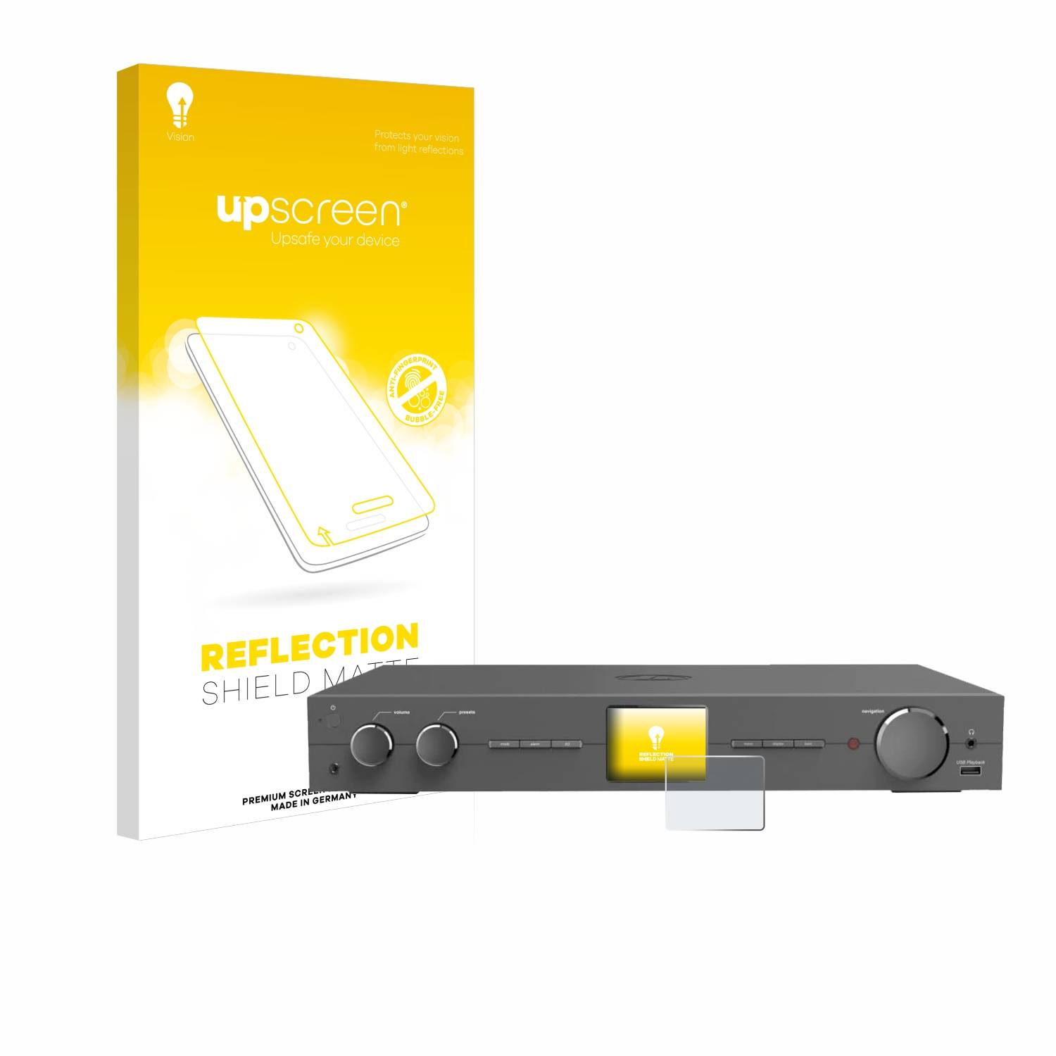 upscreen Reflection Shield Matt Schutzfolie für Hama DIT2006BT