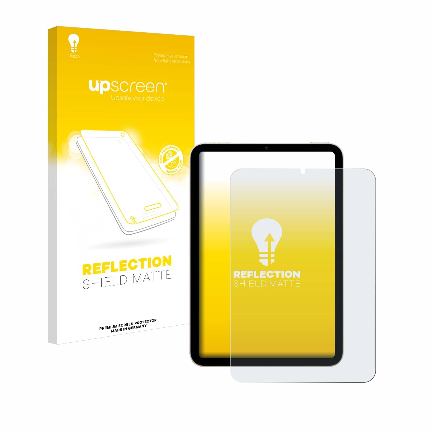 upscreen Reflection Shield Matt Schutzfolie für Apple iPad Mini 7 WiFi Cellular 2024
