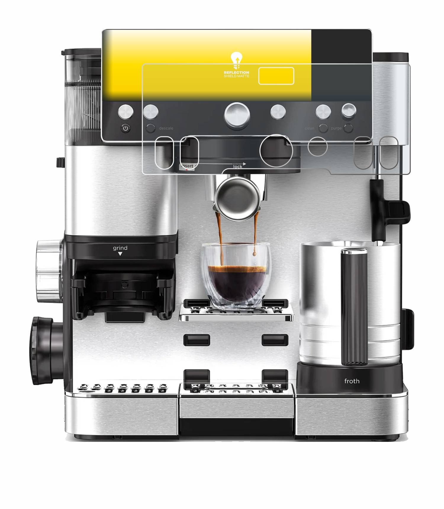 upscreen Reflection Shield Matt Schutzfolie für Ninja Luxe Cafe Essential