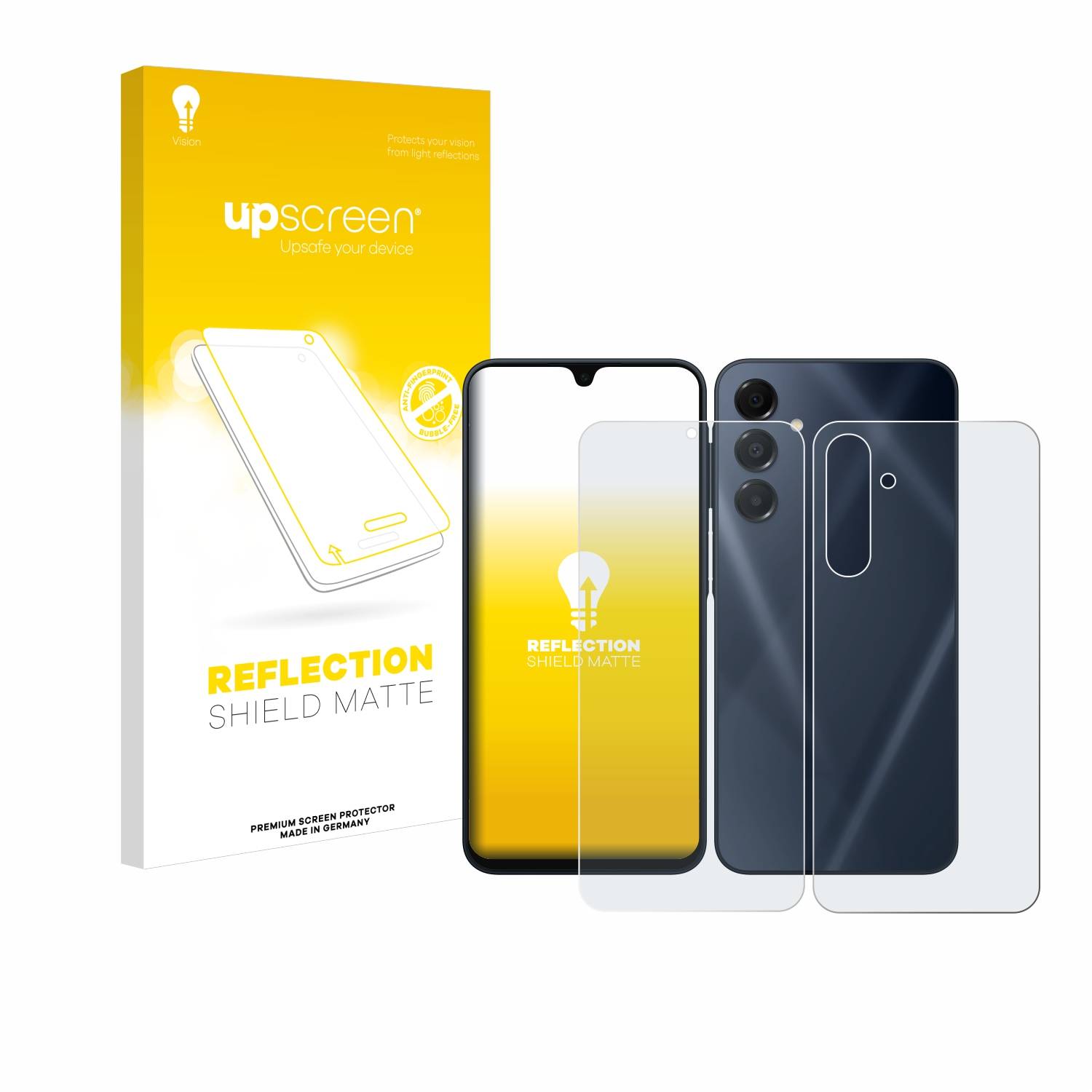 upscreen Reflection Shield Matt Schutzfolie für Samsung Galaxy A16 4G (Display+Rückseite)