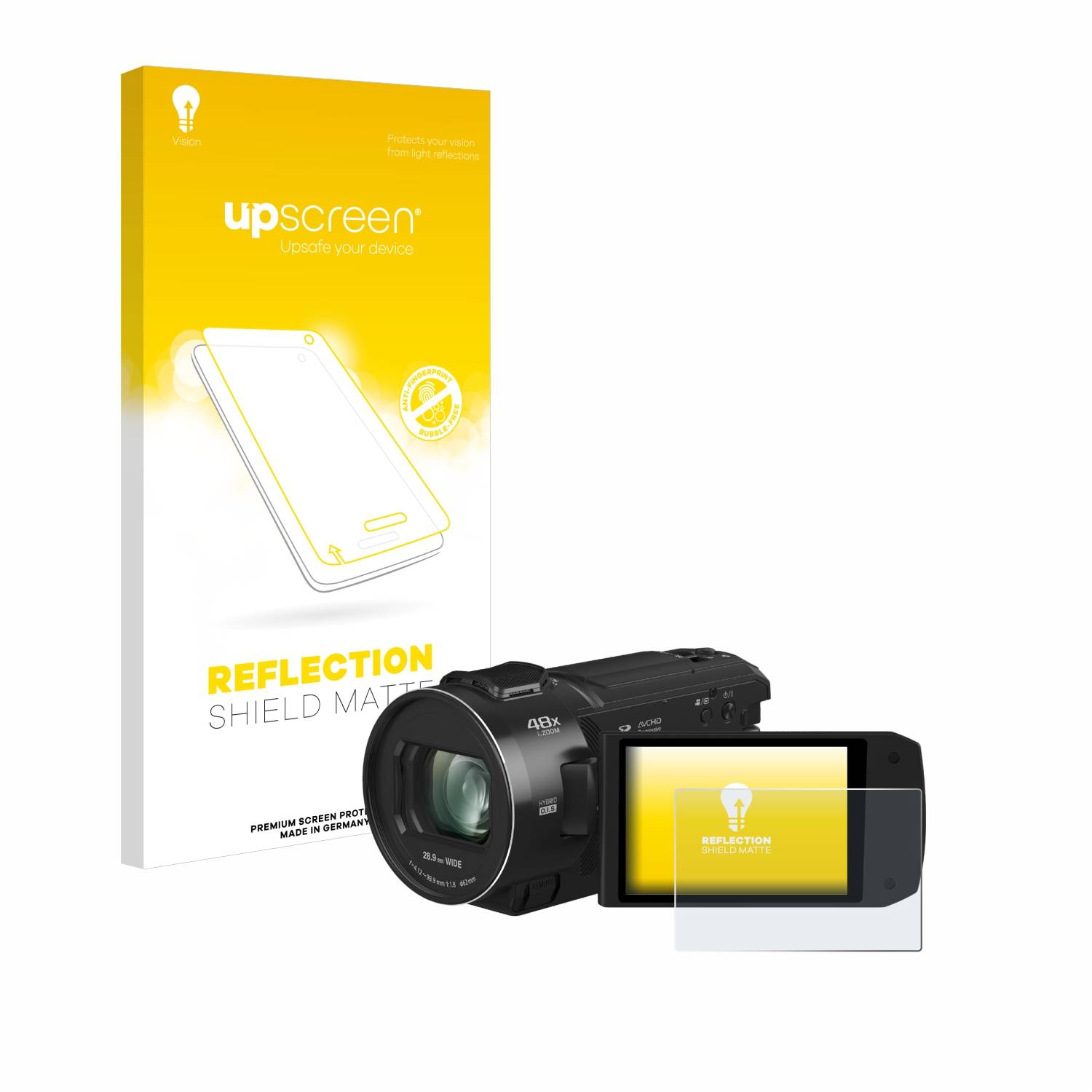 upscreen Reflection Shield Matt Schutzfolie für Panasonic HC-V900