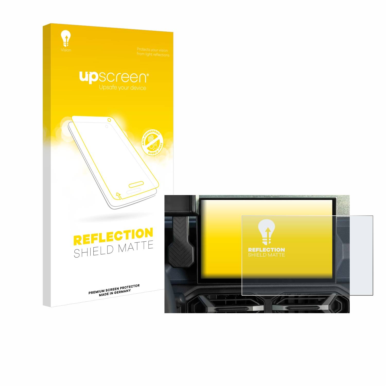 upscreen Reflection Shield Matt Schutzfolie für Dacia Duster Infotainment System (2024)