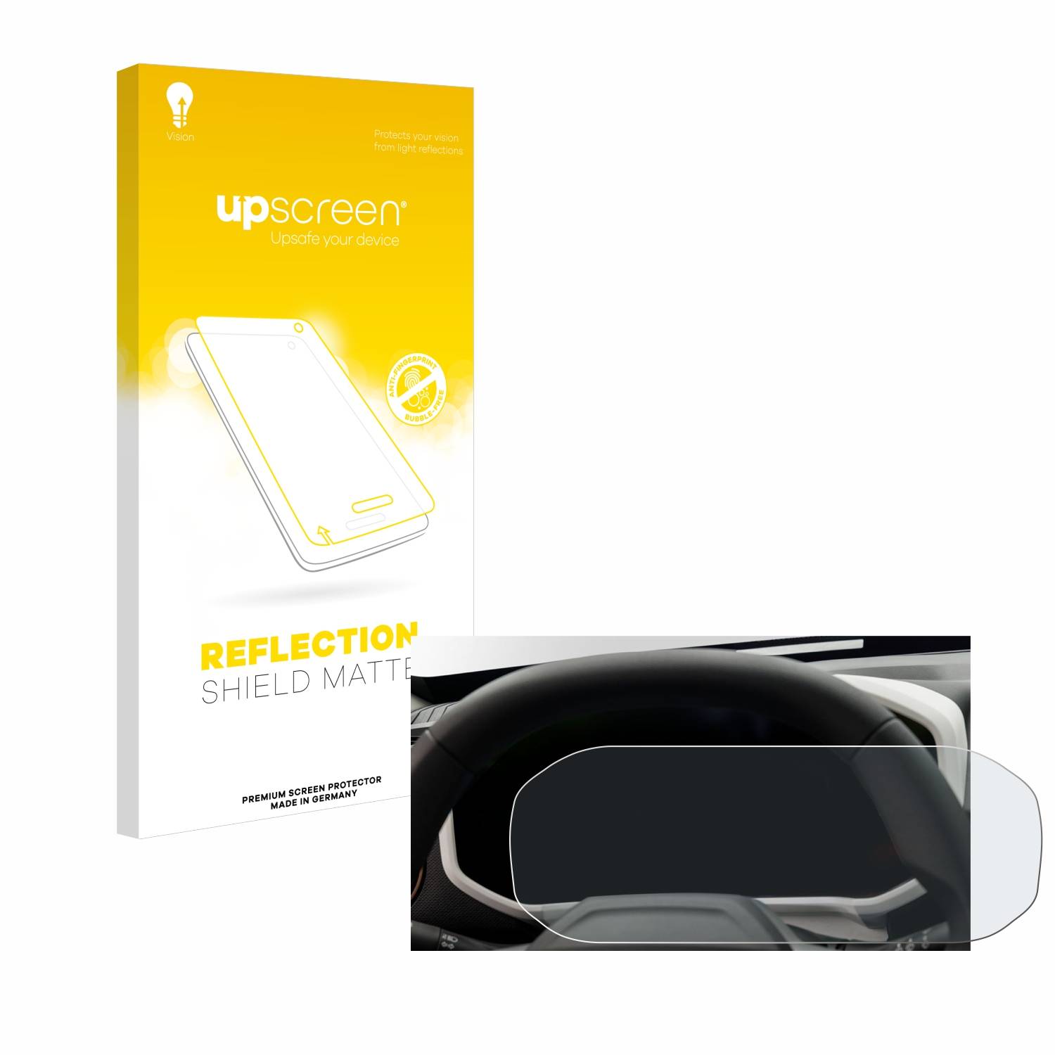 upscreen Reflection Shield Matt Schutzfolie für Dacia Duster Tacho (2024)