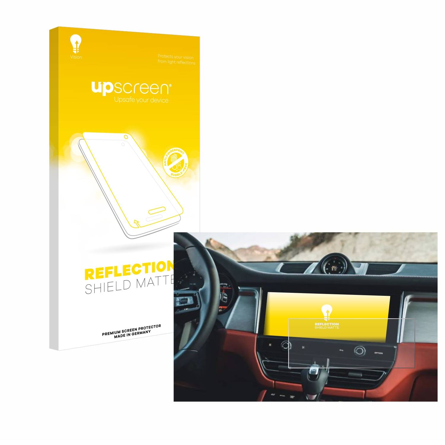 upscreen Reflection Shield Matt Schutzfolie für Porsche Macan 2023
