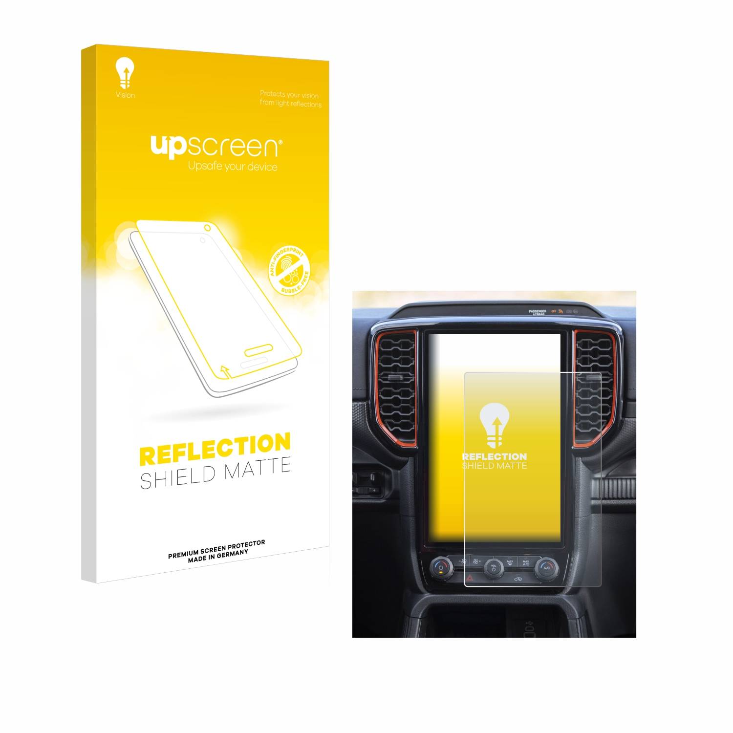 upscreen Reflection Shield Matt Schutzfolie für Ford Ranger XLT (2024)