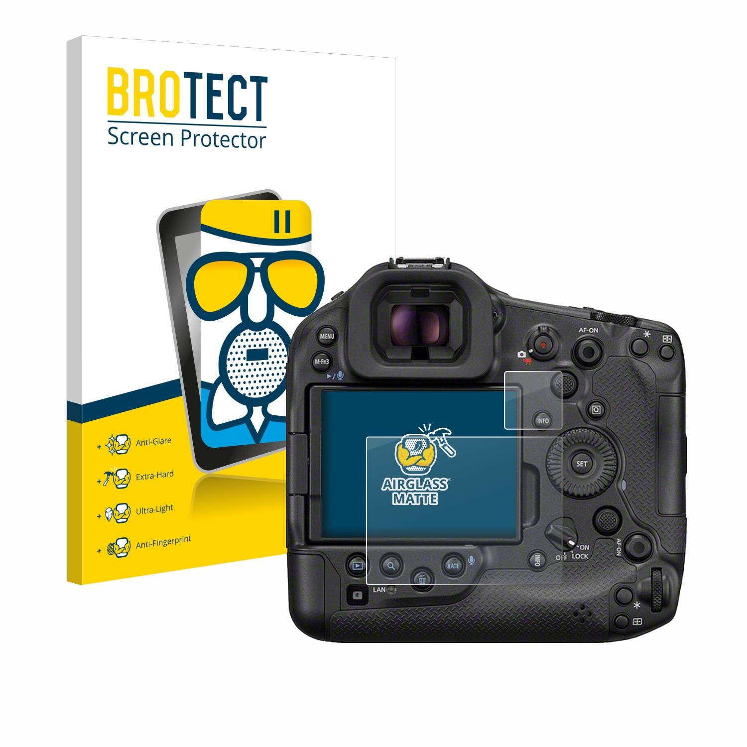 BROTECT AirGlass Matt Glas Panzer Folie für Canon EOS R1