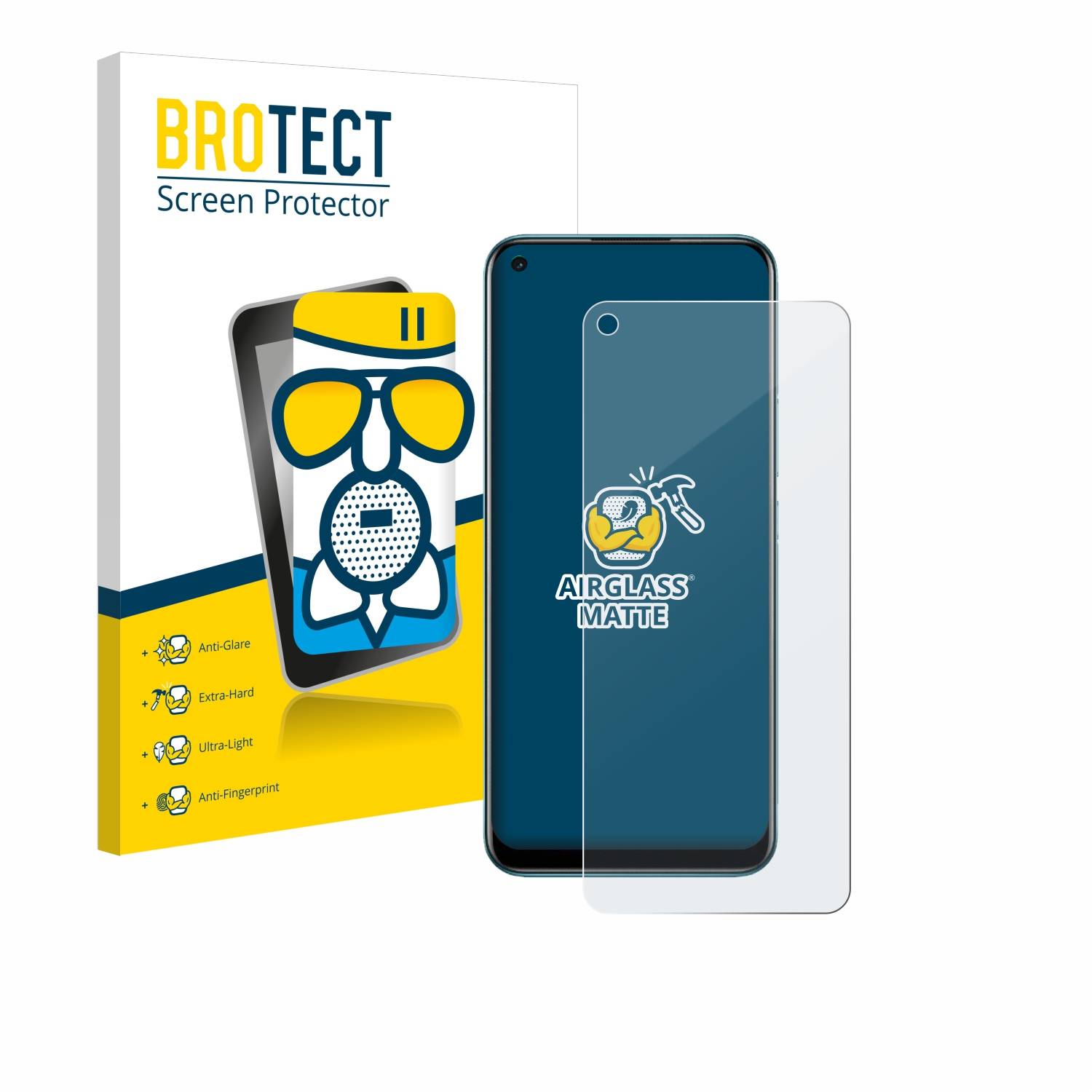BROTECT AirGlass Matt Glas Panzer Folie für realme C17