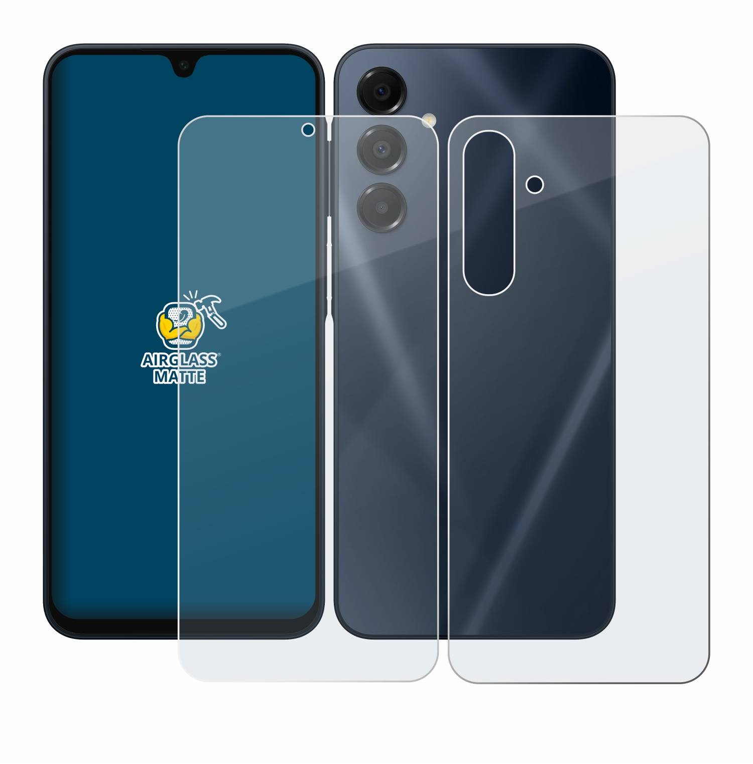 BROTECT AirGlass Matt Glas Panzer Folie für Samsung Galaxy A16 5G (Display+Rückseite)