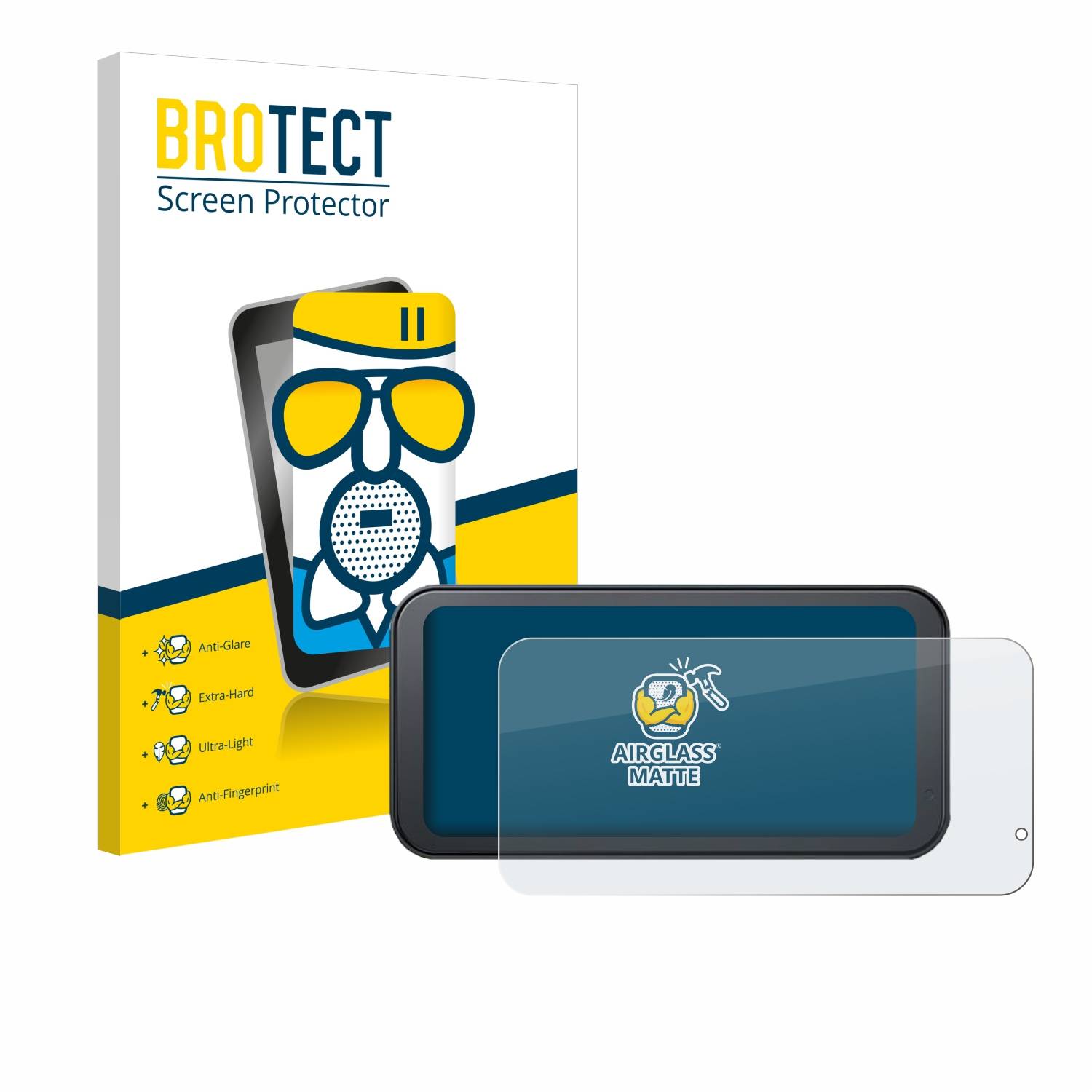 BROTECT AirGlass Matt Glas Panzer Folie für Lamto Motorrad Carplay 6.25