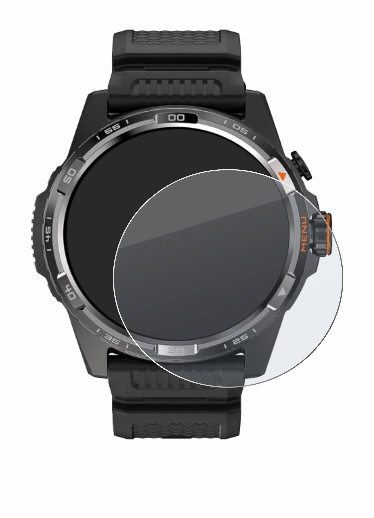 upscreen Hybrid Glas Matt Panzer-Folie für Mobvoi Ticwatch Atlas