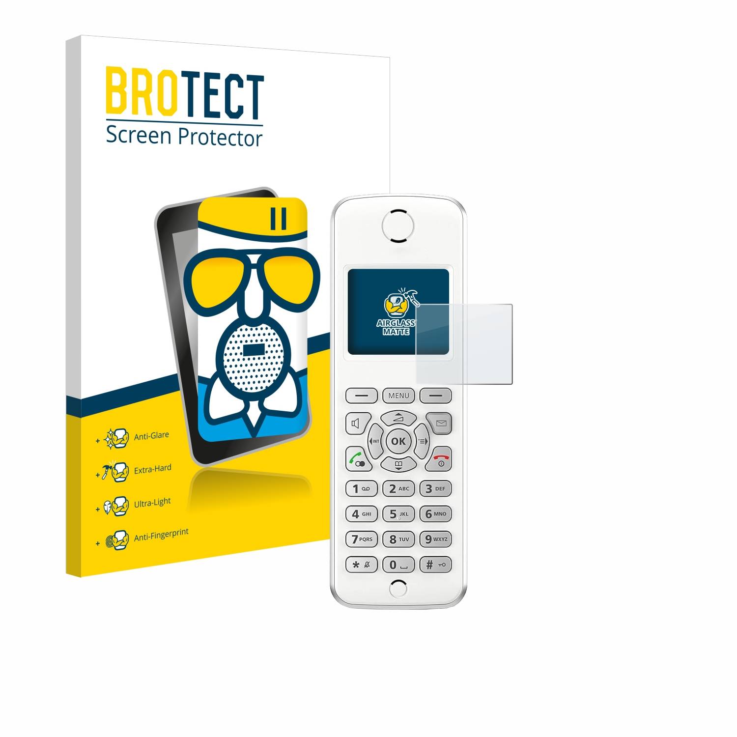 BROTECT AirGlass Matt Glas Panzer Folie für AVM Fritz!Fon M2
