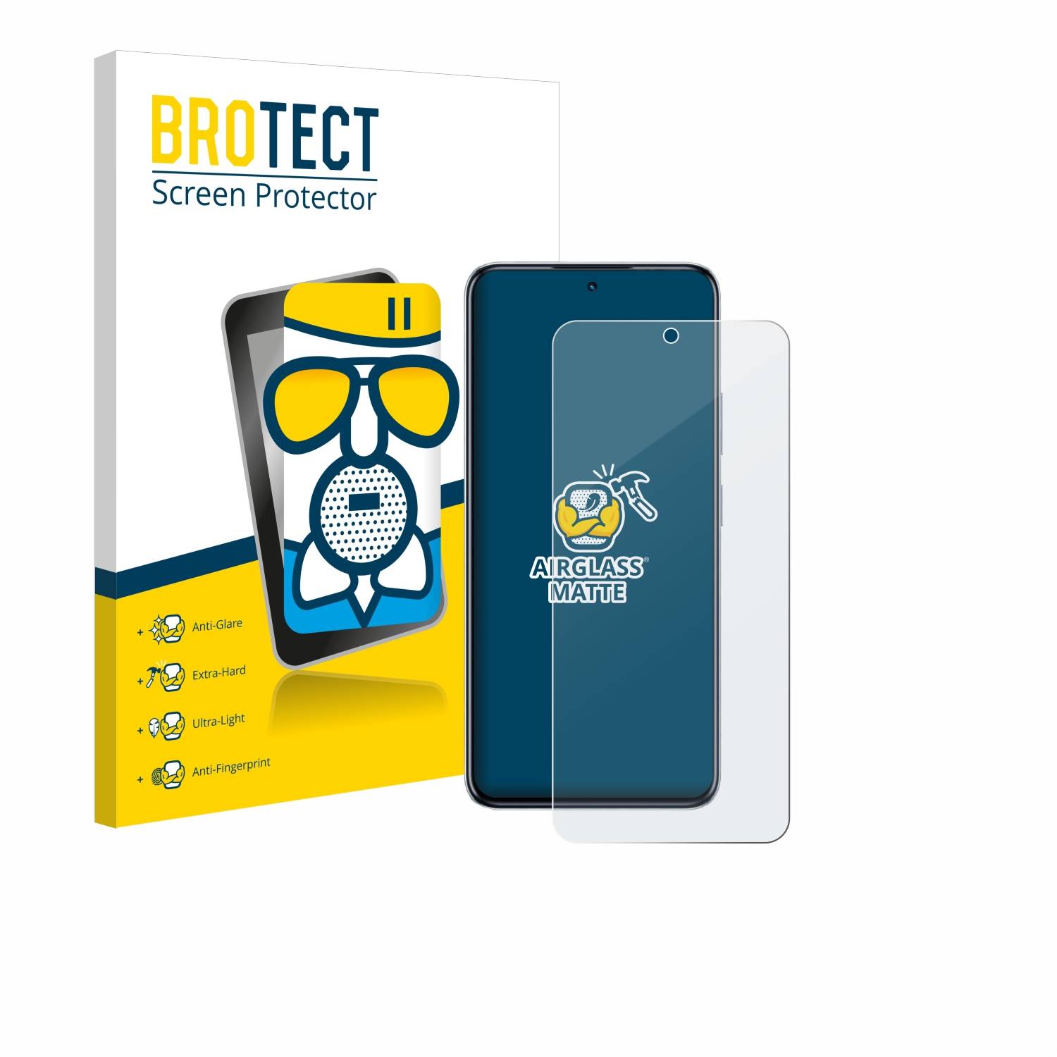 BROTECT AirGlass Matt Glas Panzer Folie für Infinix Hot 50 Pro