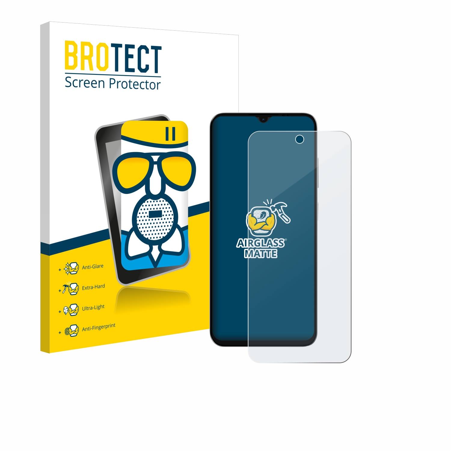 BROTECT AirGlass Matt Glas Panzer Folie für Lava Yuva Star