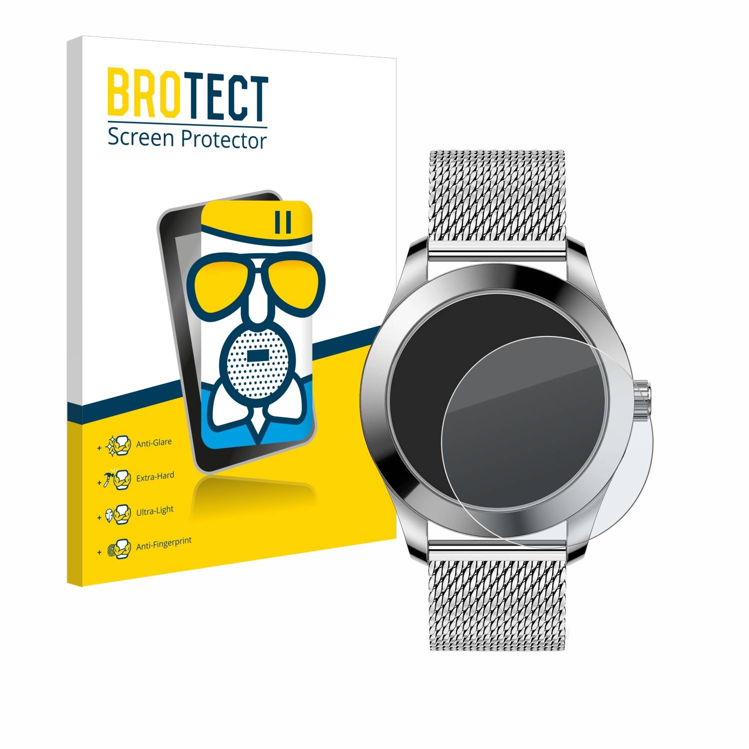 BROTECT AirGlass Matt Glas Panzer Folie für Ice-Watch Ice Steel Solar M