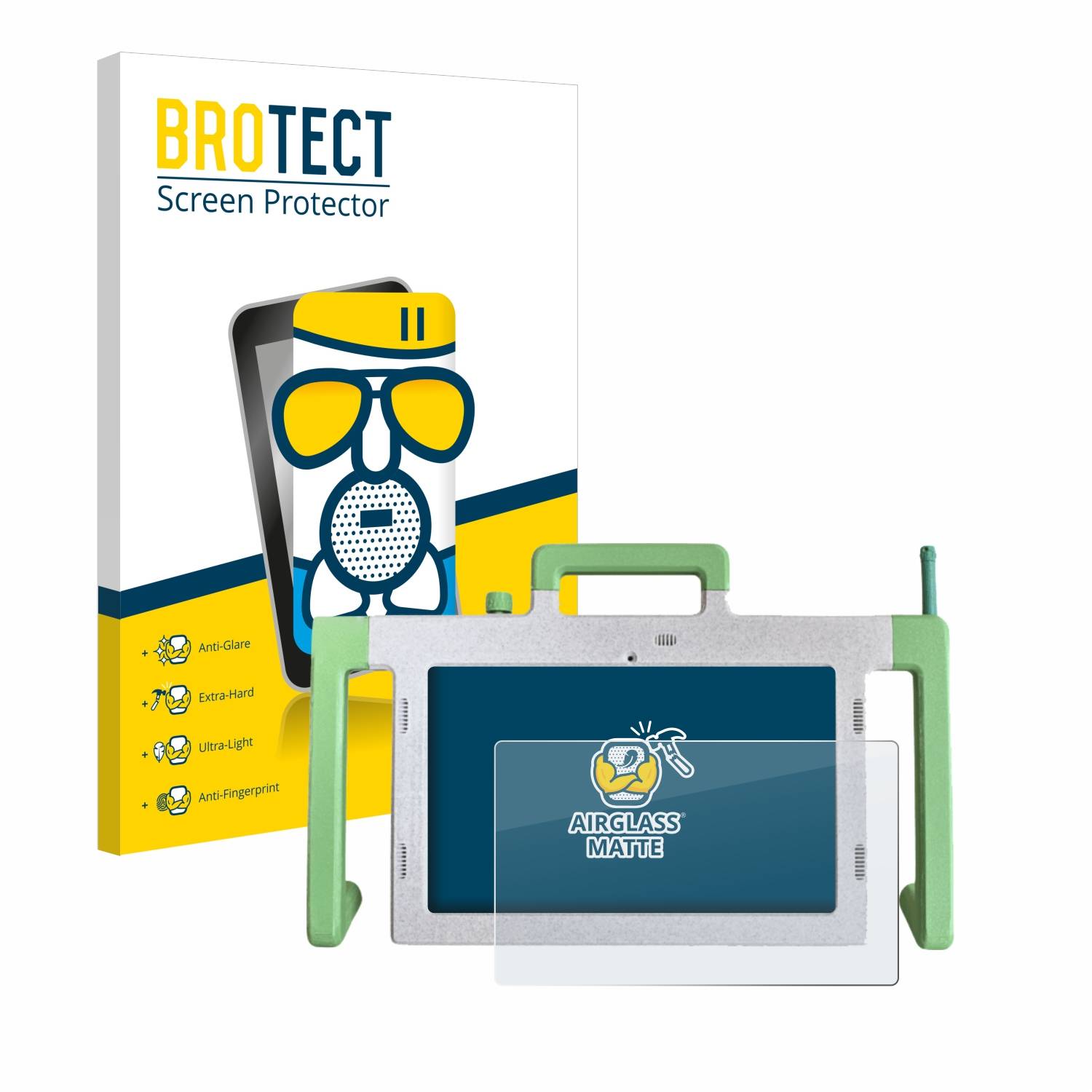 BROTECT AirGlass Matt Glas Panzer Folie für Telemarie Tablet 10.1