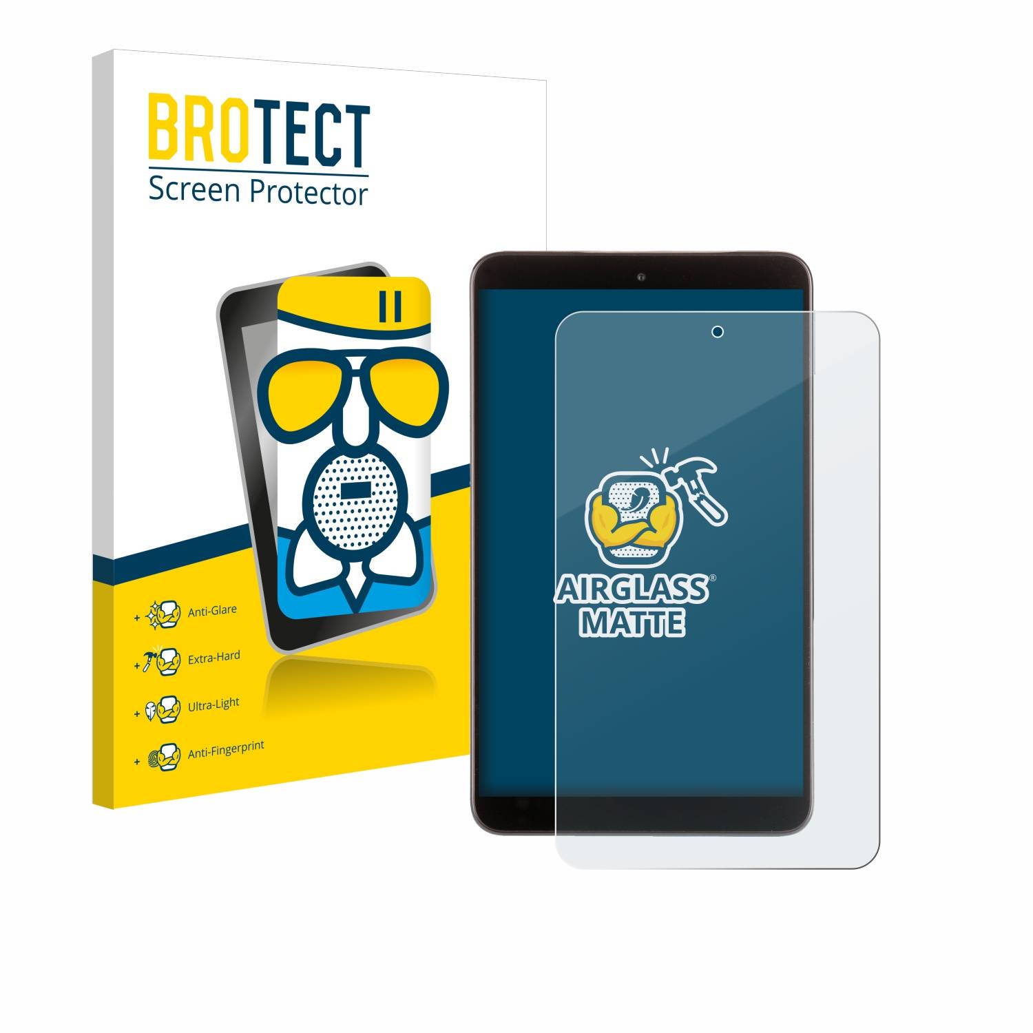 BROTECT AirGlass Matt Glas Panzer Folie für Nokia T10 (Hochformat)