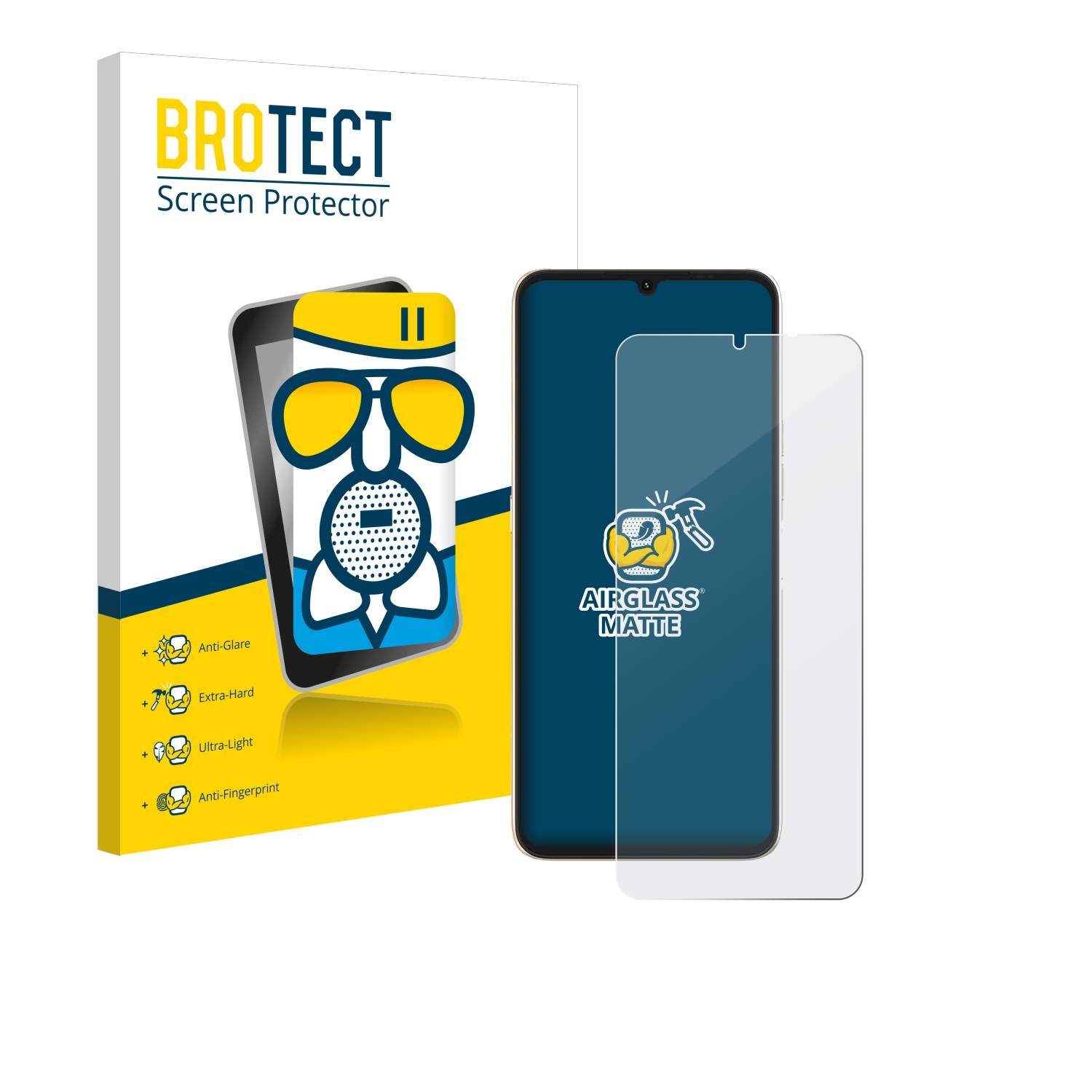 BROTECT AirGlass Matt Glas Panzer Folie für Umidigi F3 S