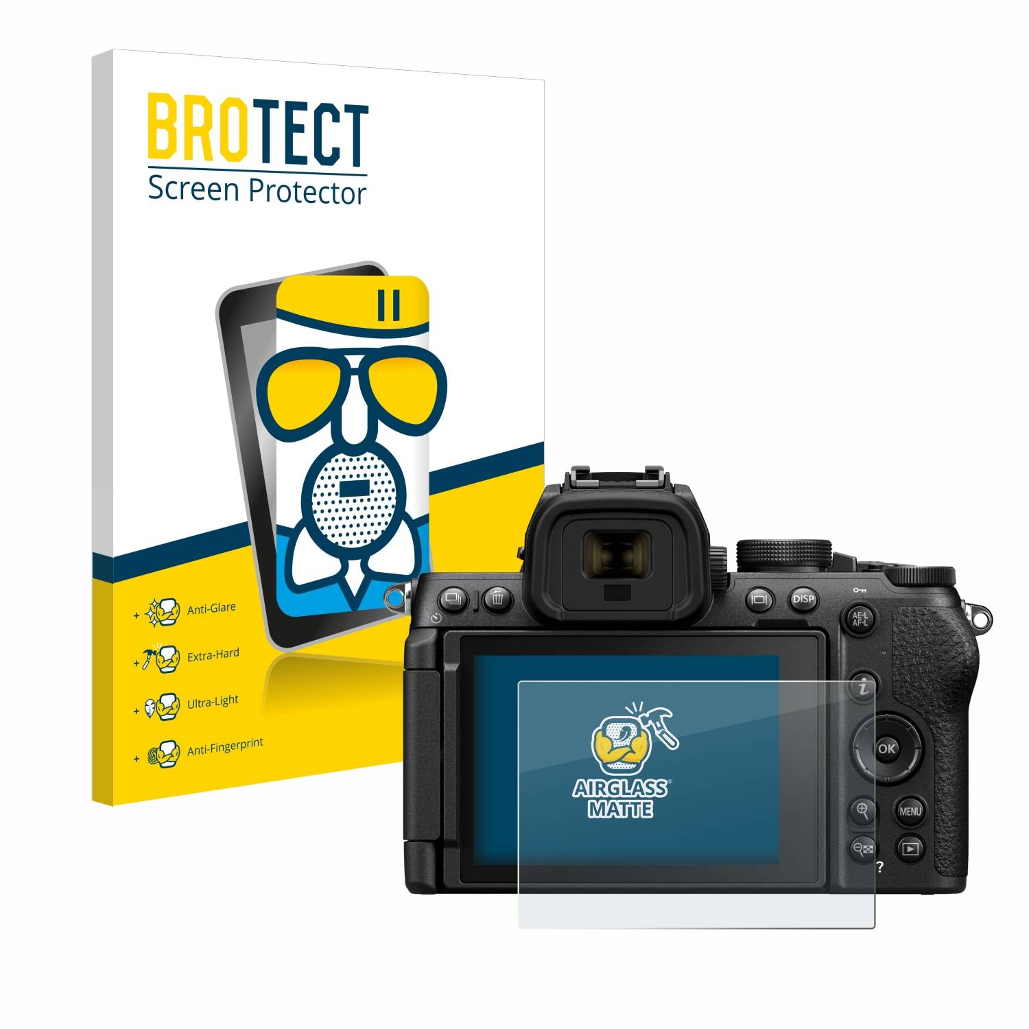 BROTECT AirGlass Matt Glas Panzer Folie für Nikon Z50 II