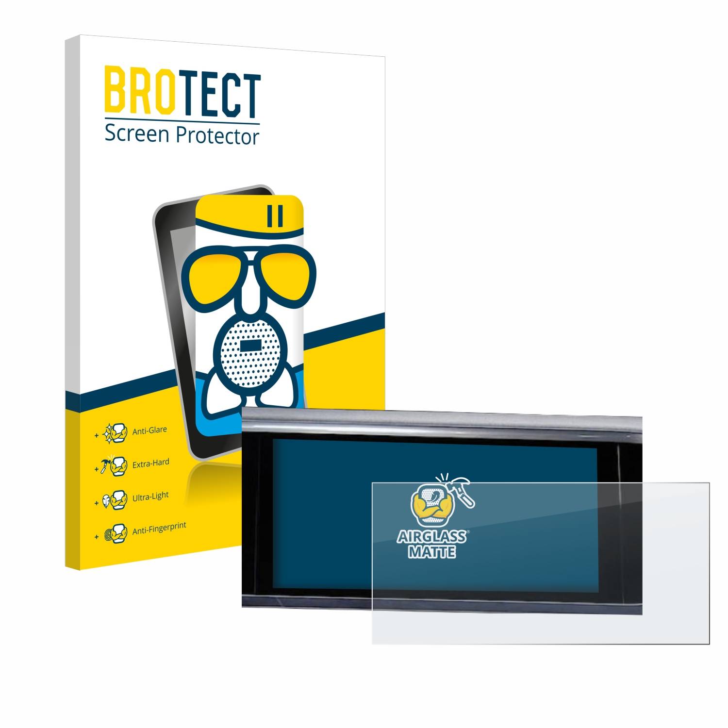 BROTECT AirGlass Matt Glas Panzer Folie für Audi Q3 Sportback 35 TFSI Infotainment System