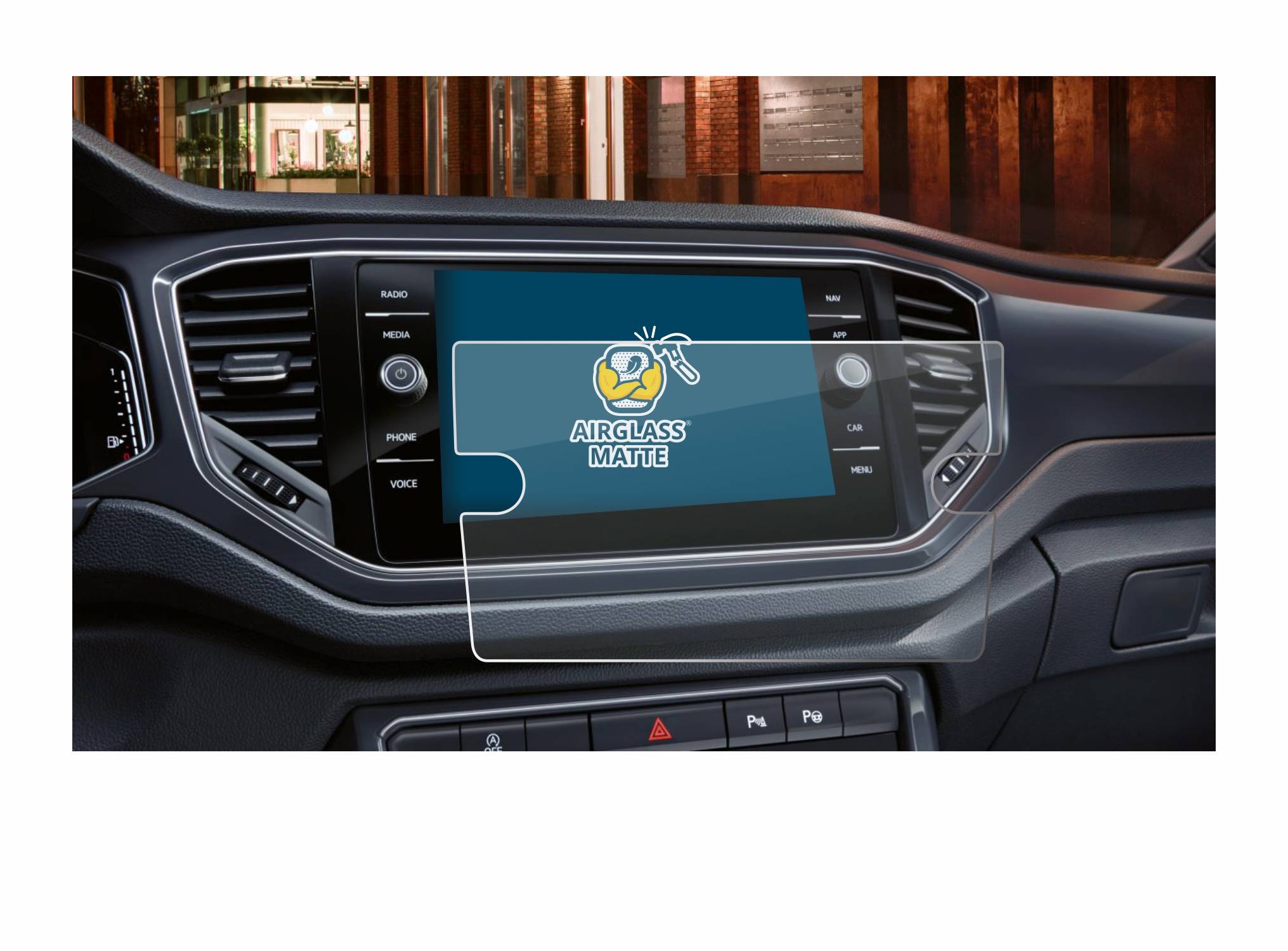 BROTECT AirGlass Matt Glas Panzer Folie für Volkswagen Touran 2.0 Discover Media 8 2019