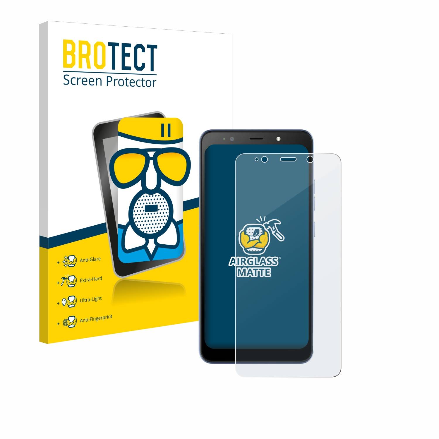 BROTECT AirGlass Matt Glas Panzer Folie für Tecno Pop 6 Go