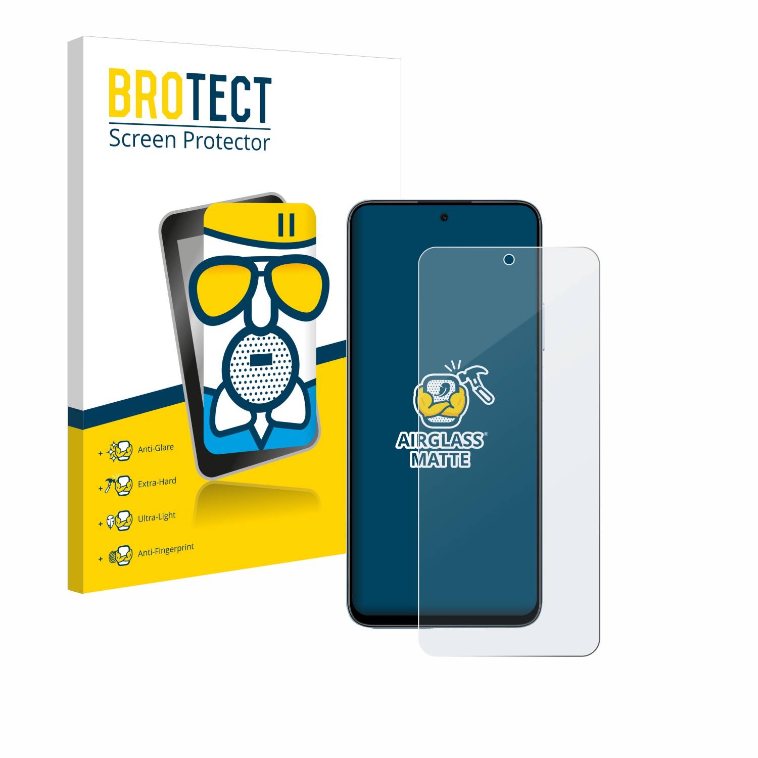 BROTECT AirGlass Matt Glas Panzer Folie für Honor Play 9T
