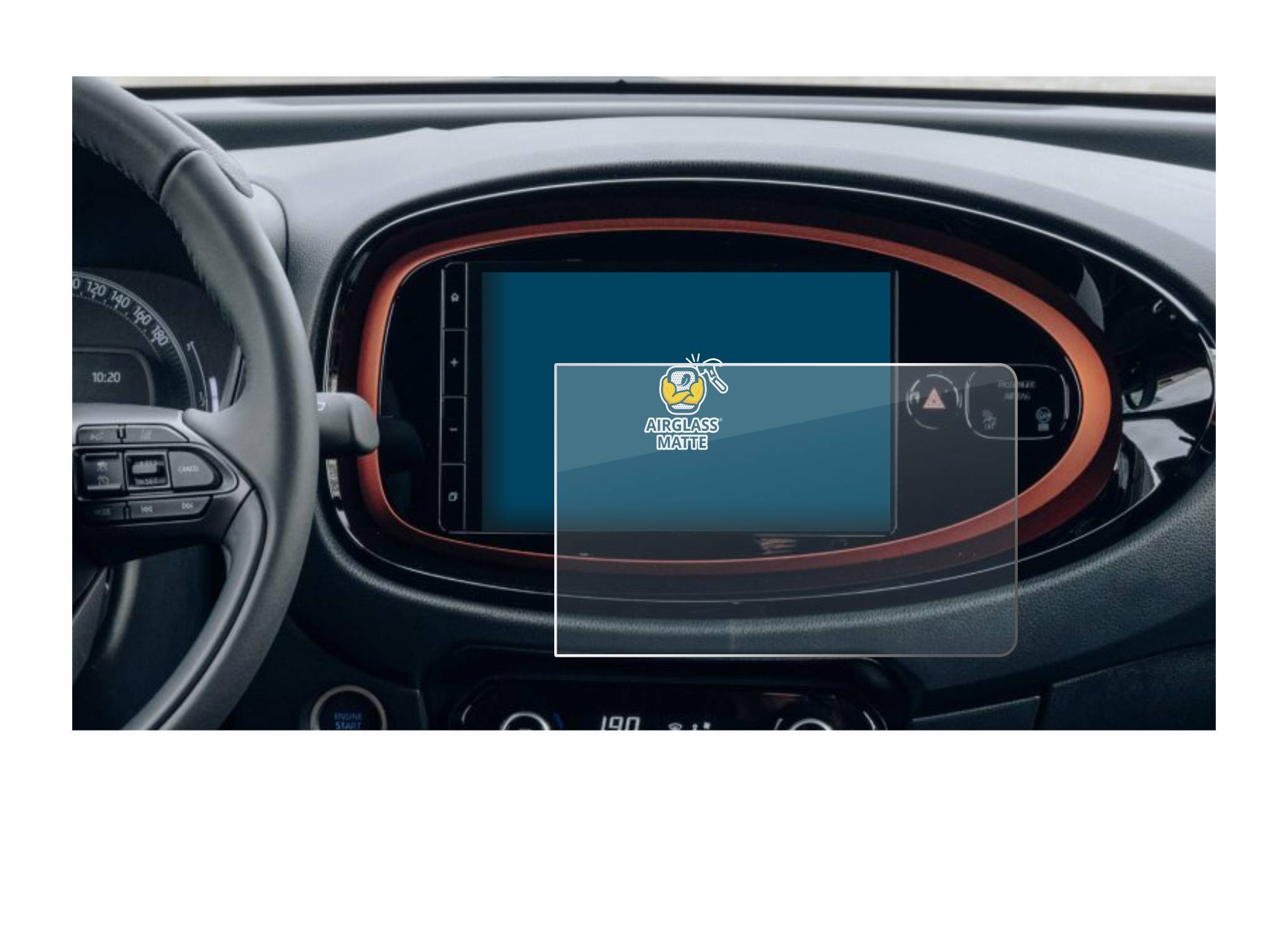 BROTECT AirGlass Matt Glas Panzer Folie für Toyota Aygo X (2022)