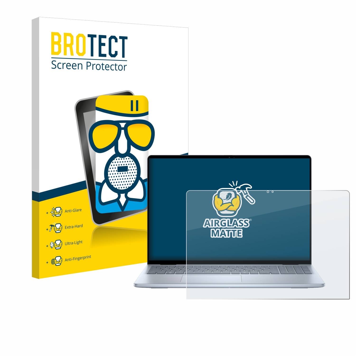 BROTECT AirGlass Matt Glas Panzer Folie für Dell Inspiron 16 Laptop 5645