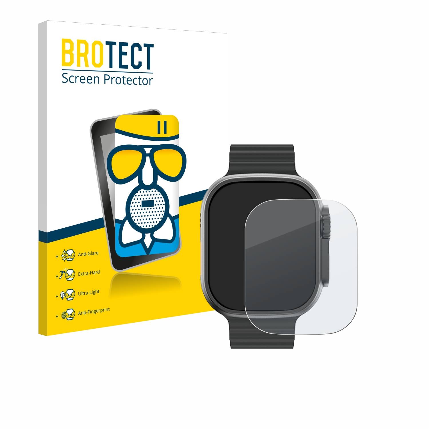 BROTECT AirGlass Matt Glas Panzer Folie für Kiano Watch Solid