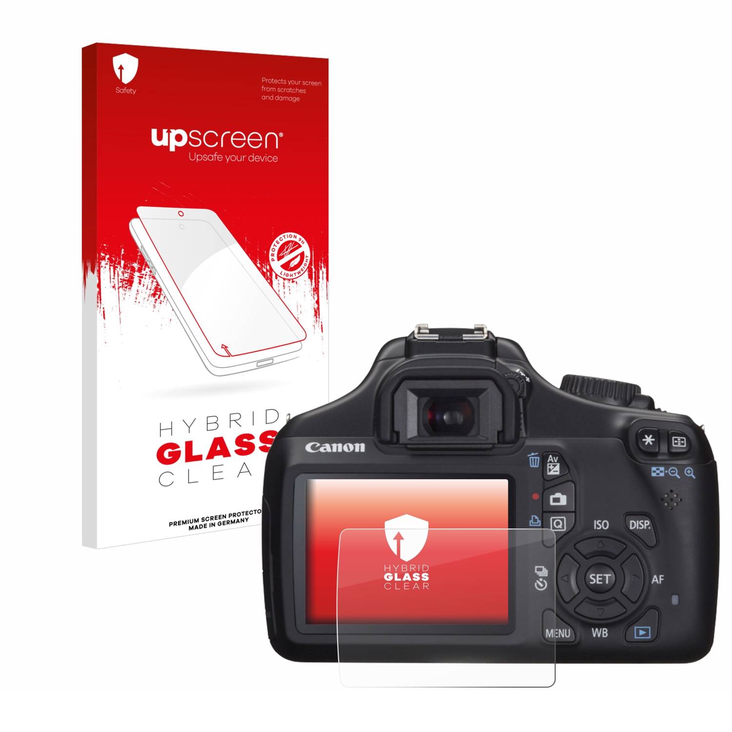 upscreen Hybrid Glas Panzer-Folie für Canon EOS 1100D