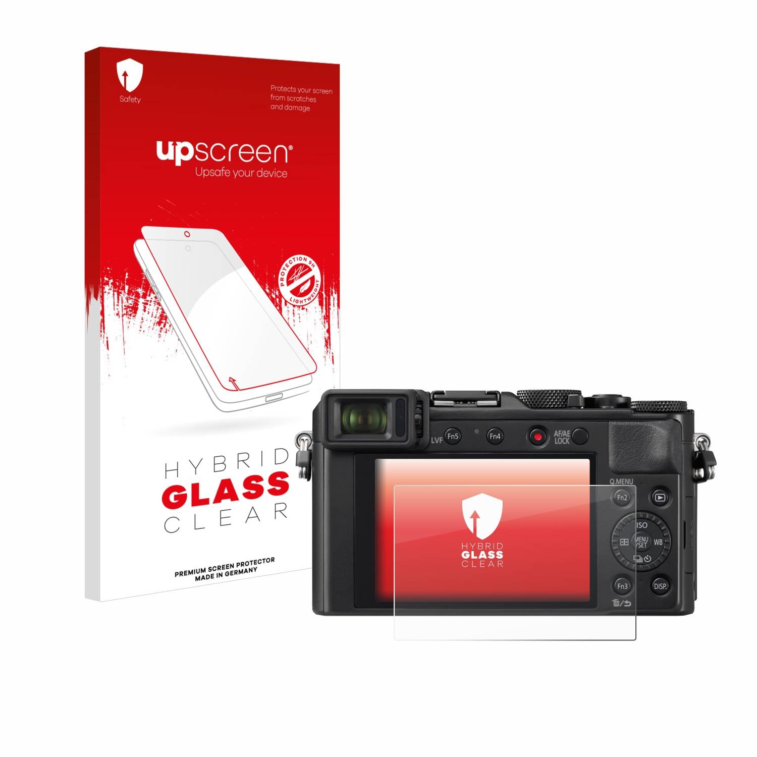 upscreen Hybrid Glas Panzer-Folie für Panasonic Lumix DC-LX100 II