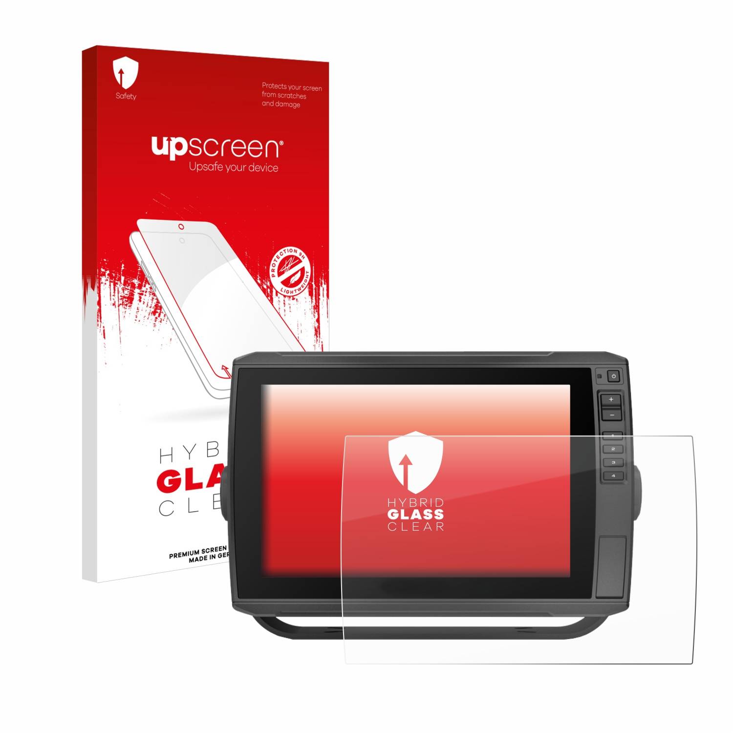 upscreen Hybrid Glas Panzer-Folie für Garmin ECHOMAP Ultra 102sv