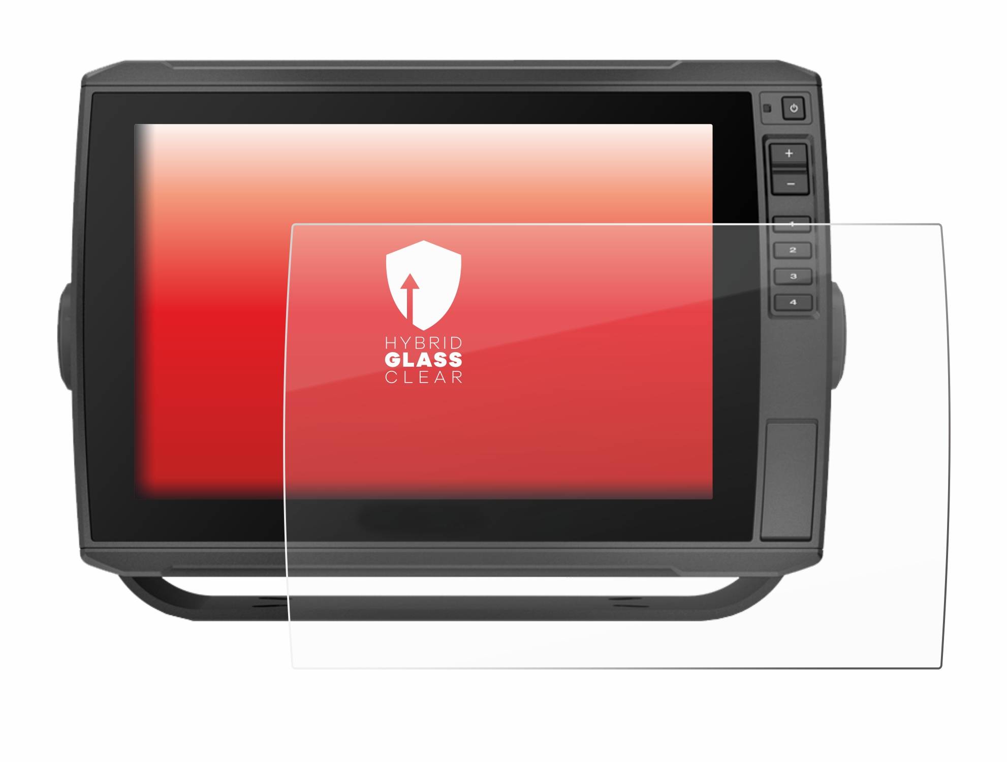 upscreen Hybrid Glas Panzer-Folie für Garmin ECHOMAP Ultra 102sv